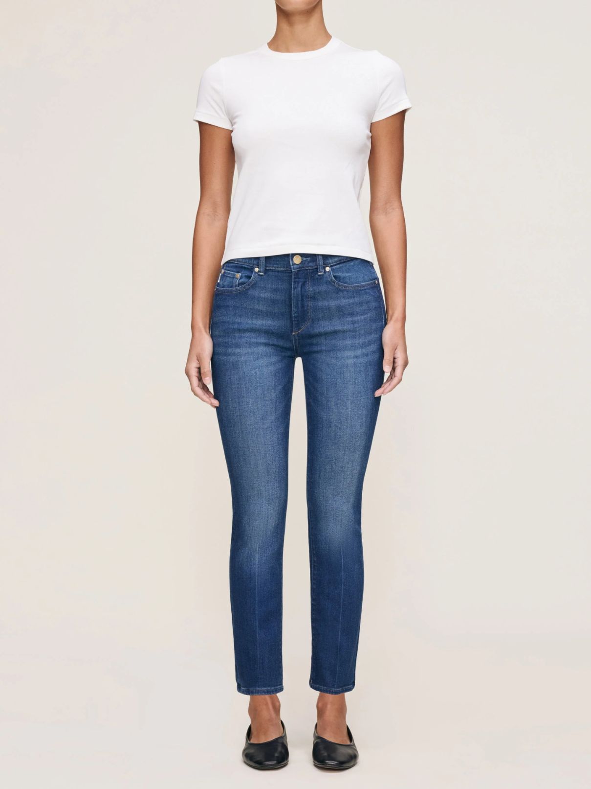 DL1961 Mara Straight Mid Rise Ankle in Santa Monica