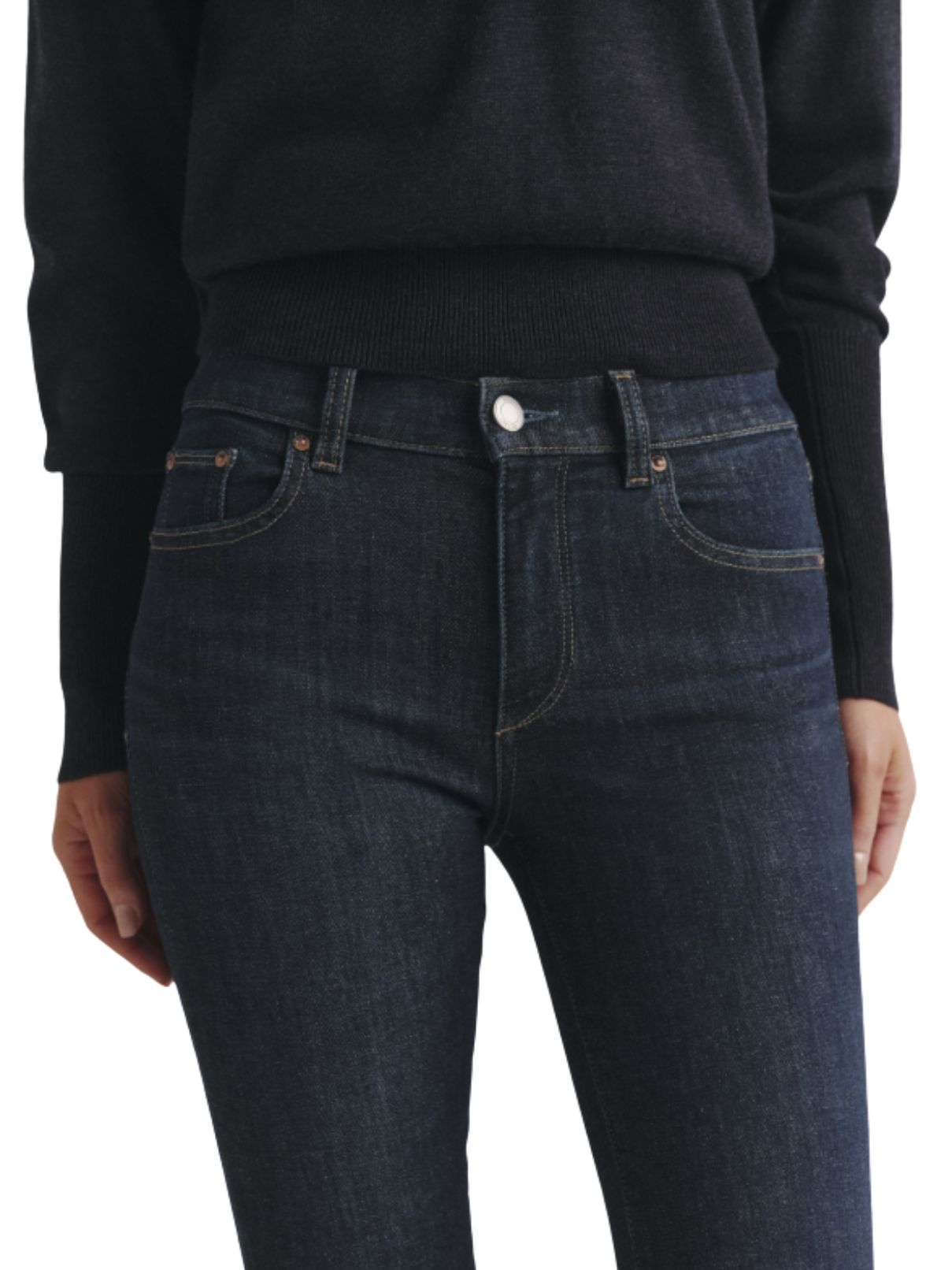 DL1961 Mara Straight Mid Rise Instasculpt™ Ankle Jeans in Crescent Harbor