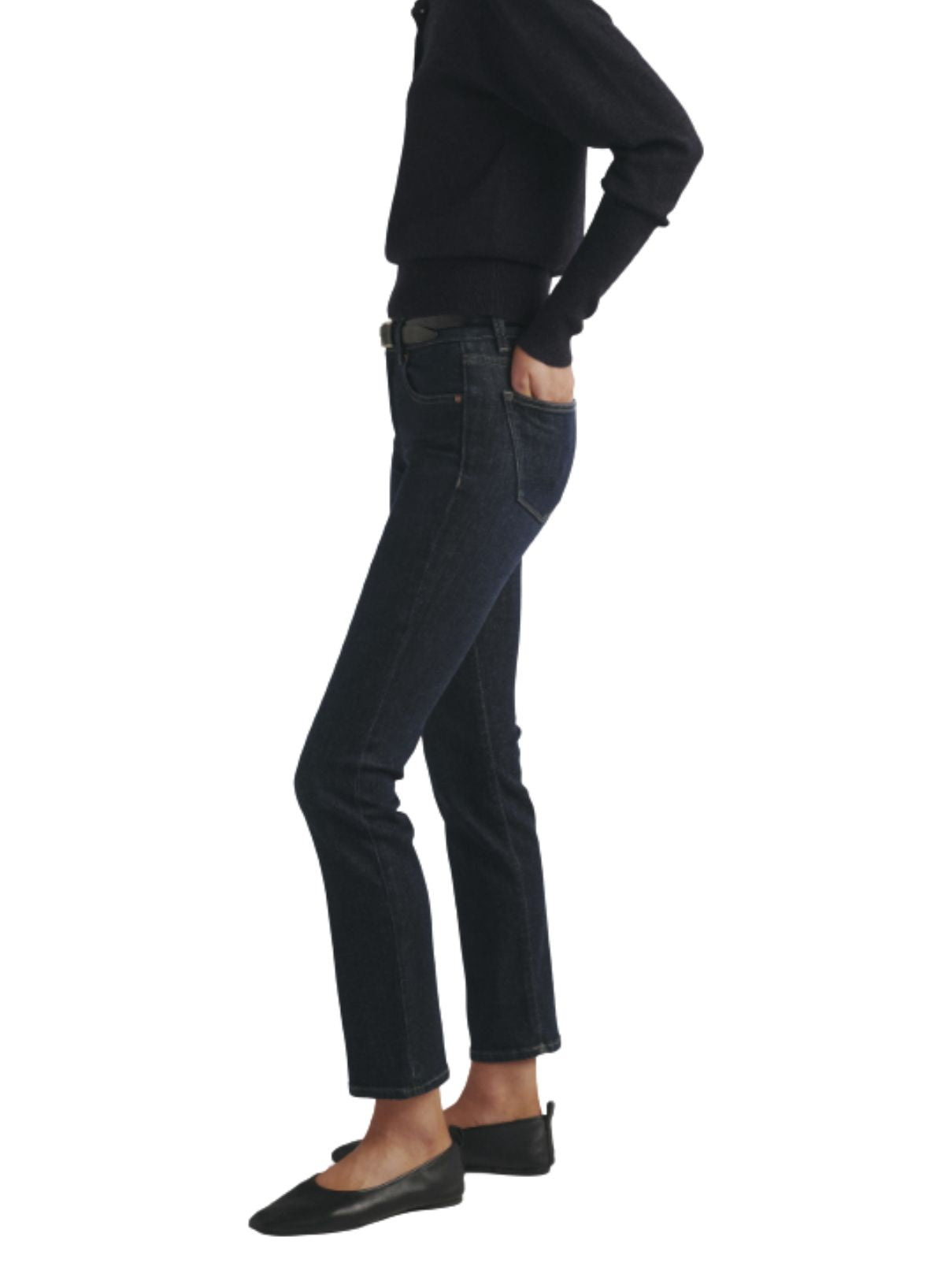 DL1961 Mara Straight Mid Rise Instasculpt™ Ankle Jeans in Crescent Harbor