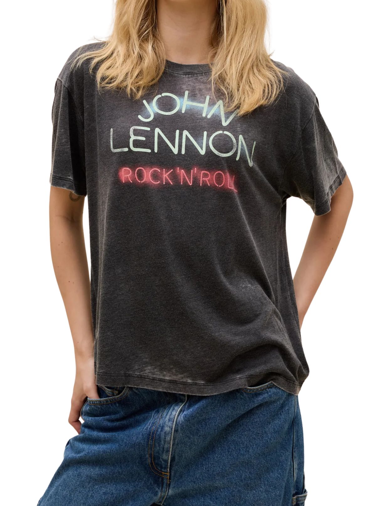 Daydreamer John Lennon Rock N Roll Burnout Boyfriend Tee