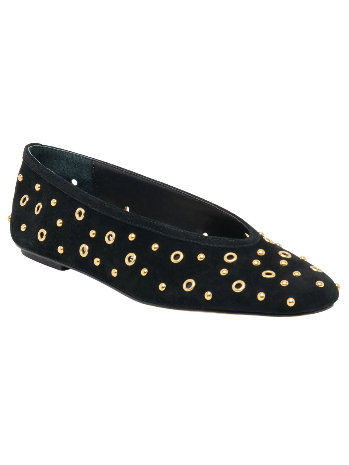 Dolce Vita Caret Stud Slip-On Flats – Onyx Suede