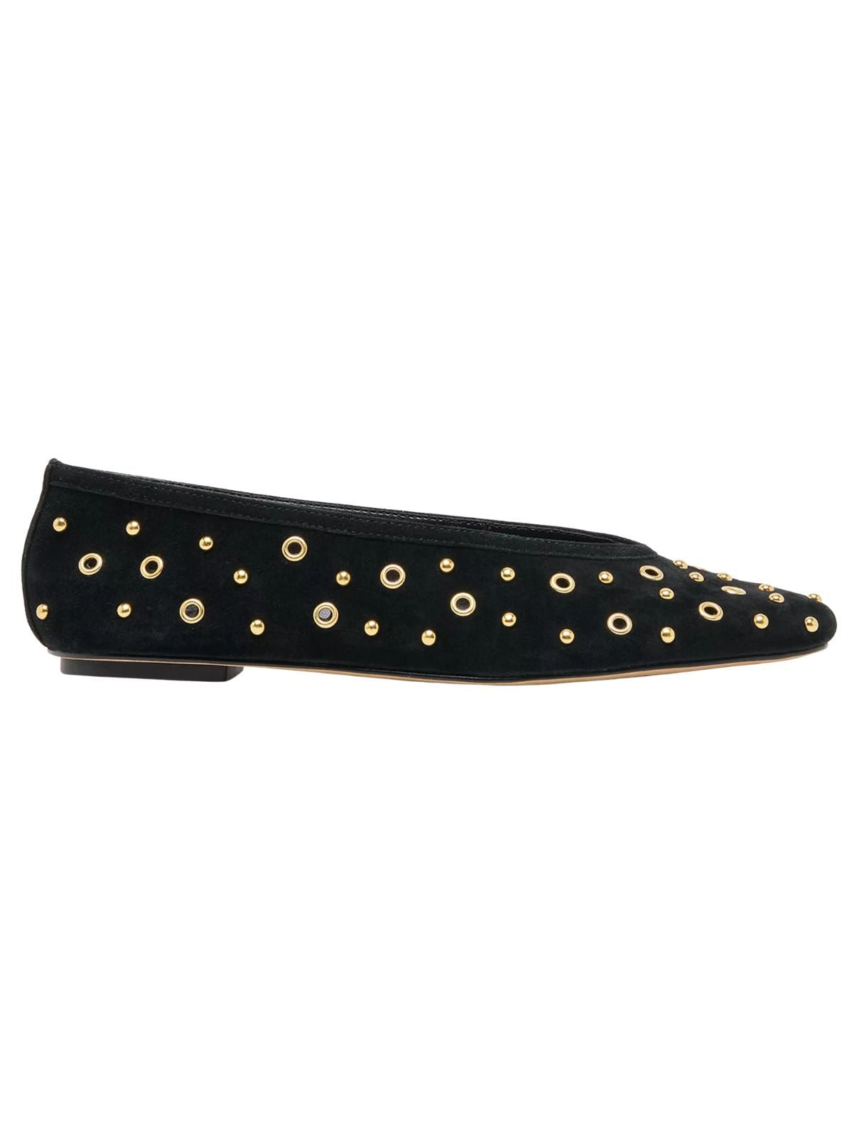 Dolce Vita Caret Stud Slip-On Flats – Onyx Suede