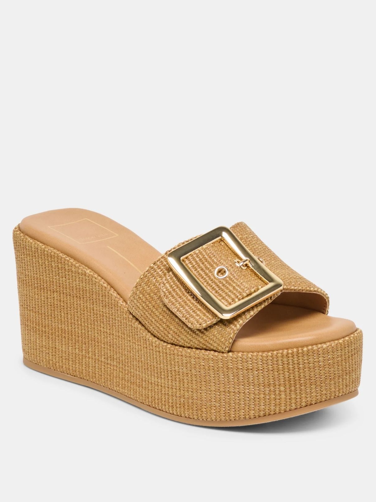 Dolce Vita Jilian Wedges in Mocha Raffia