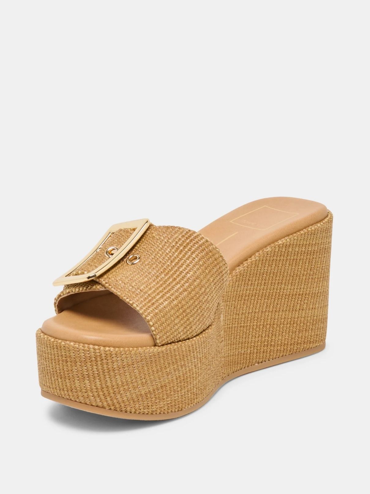 Dolce Vita Jilian Wedges in Mocha Raffia