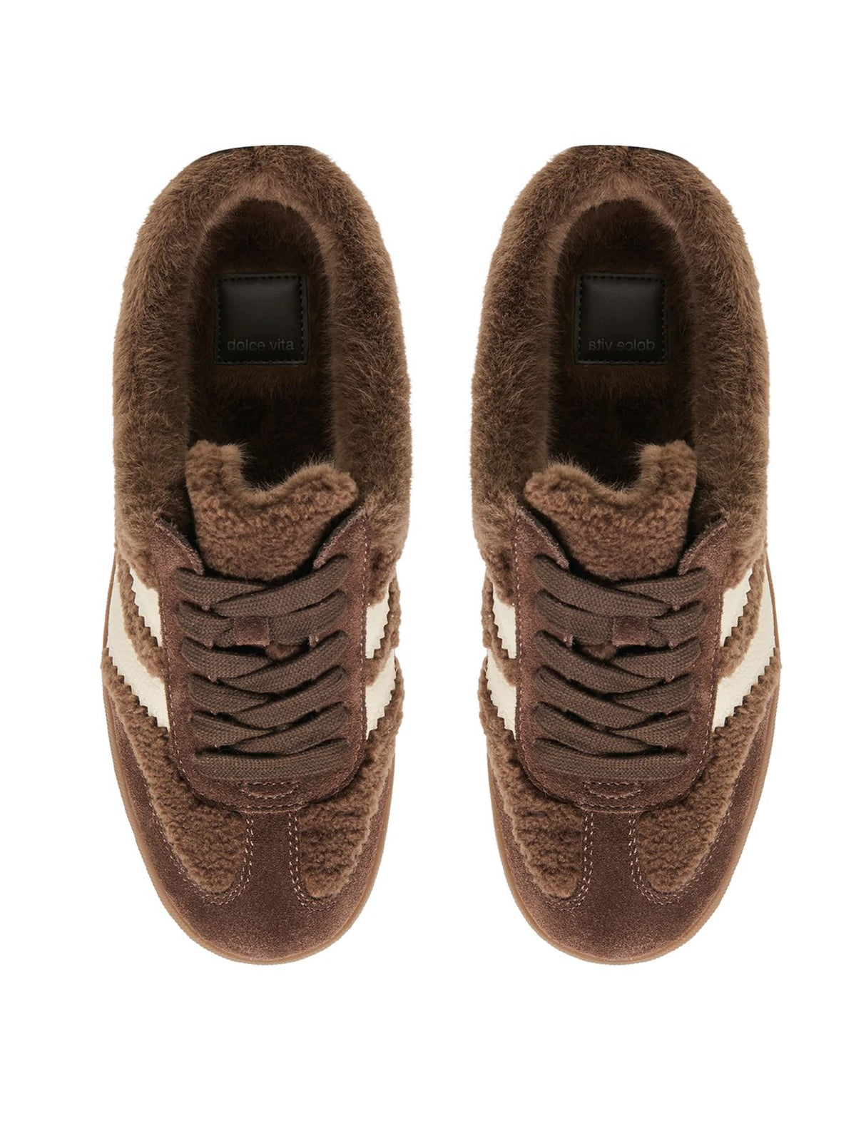 Dolce Vita Merit Slide Plush Sneakers in Dark Brown