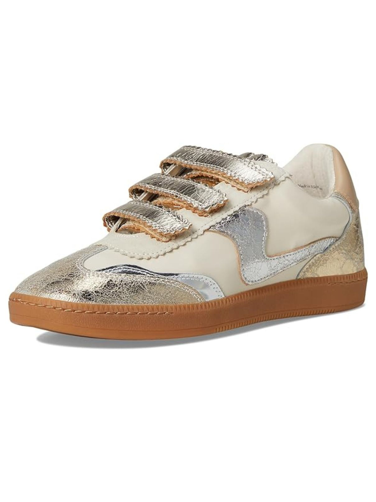 Dolce Vita Notice Velcro Sneaker in Silver/Gold