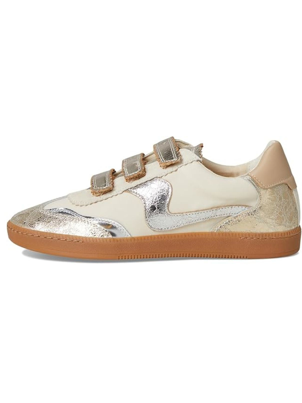 Dolce Vita Notice Velcro Sneaker in Silver/Gold
