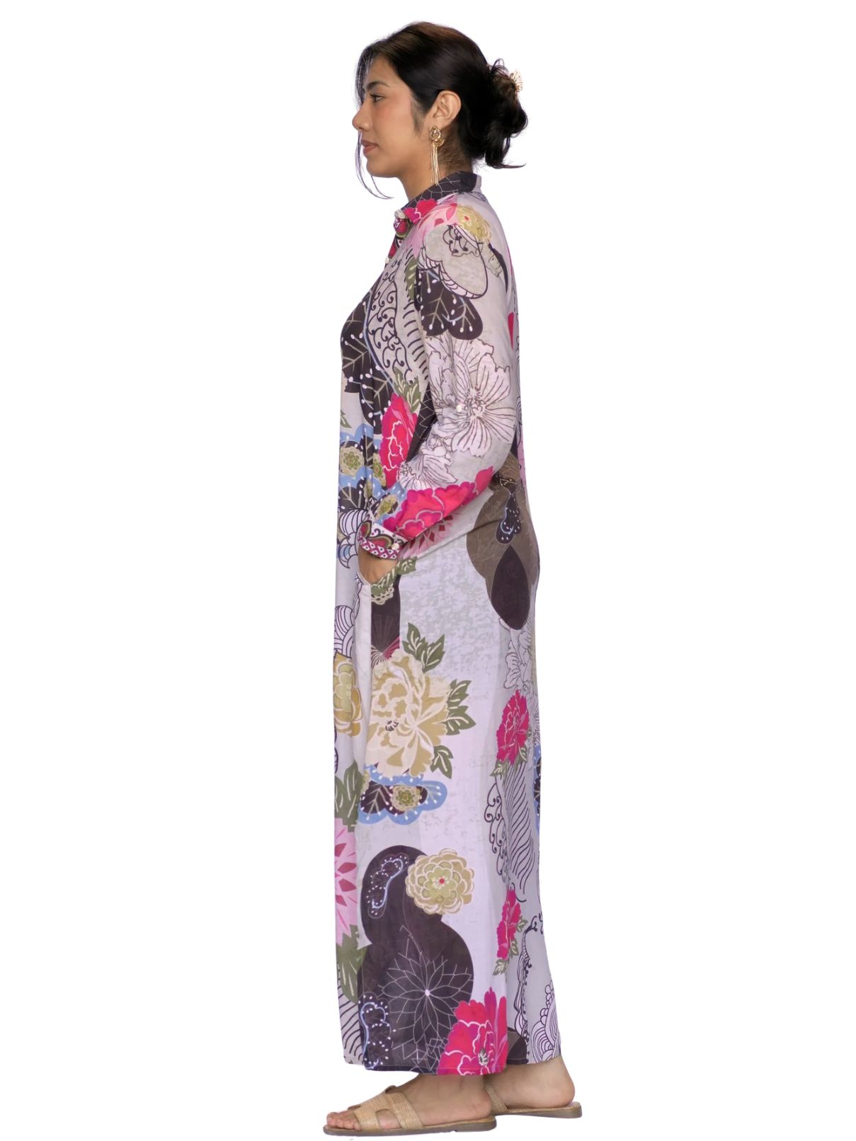 Dolma Seraphina Shirt Dress in Beige Brown