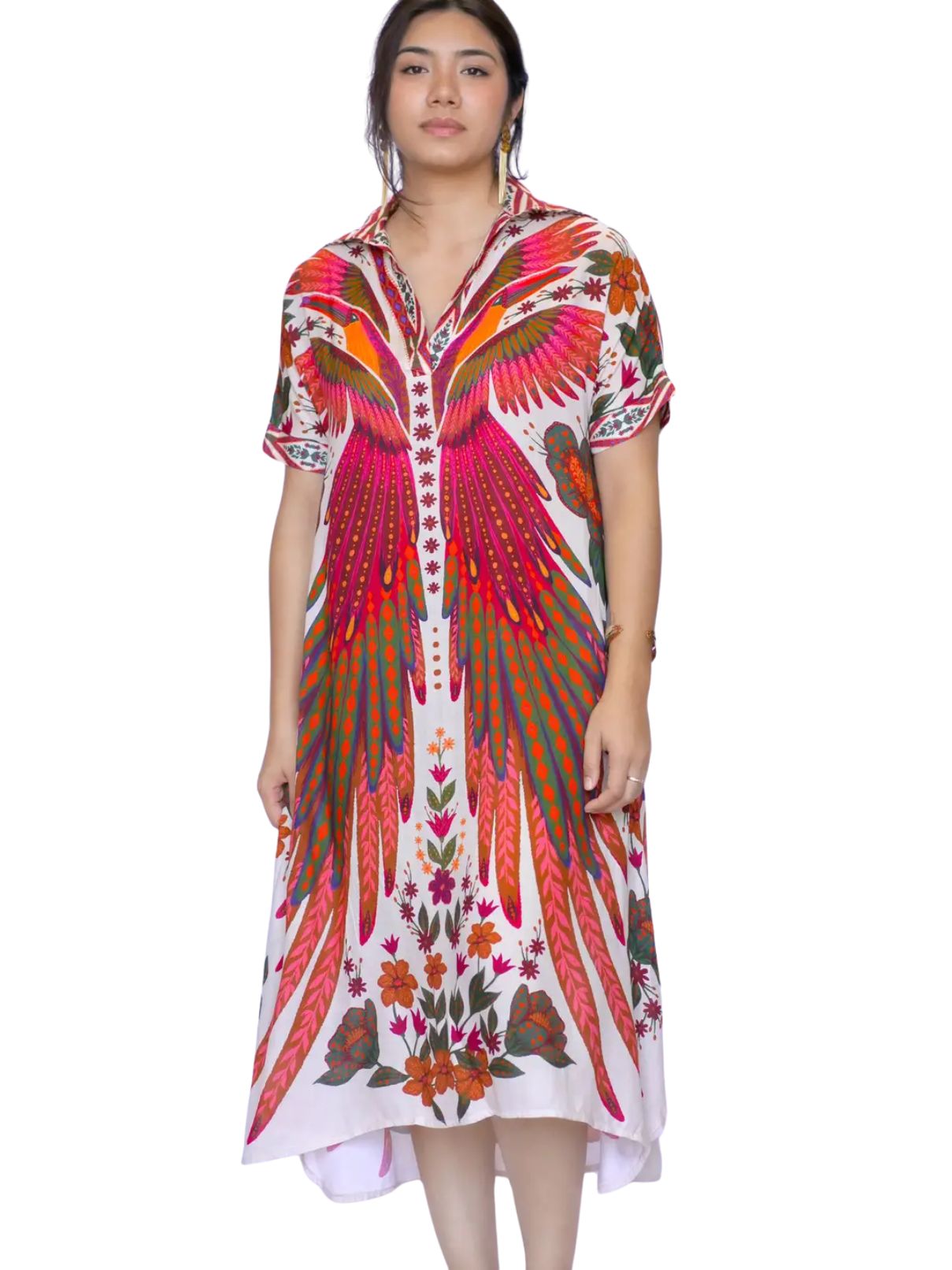 Dolma Tallulah Dress in Beige/Plum