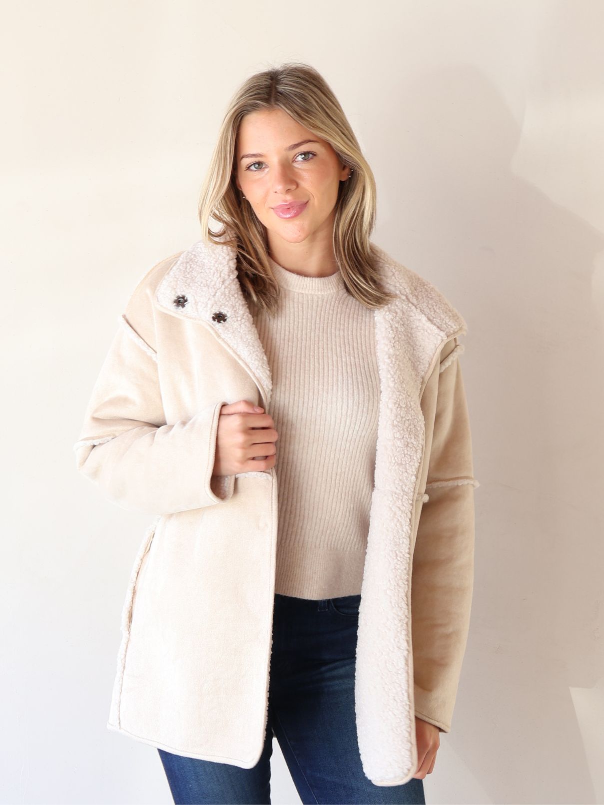 Dylan Amber Coat in Natural