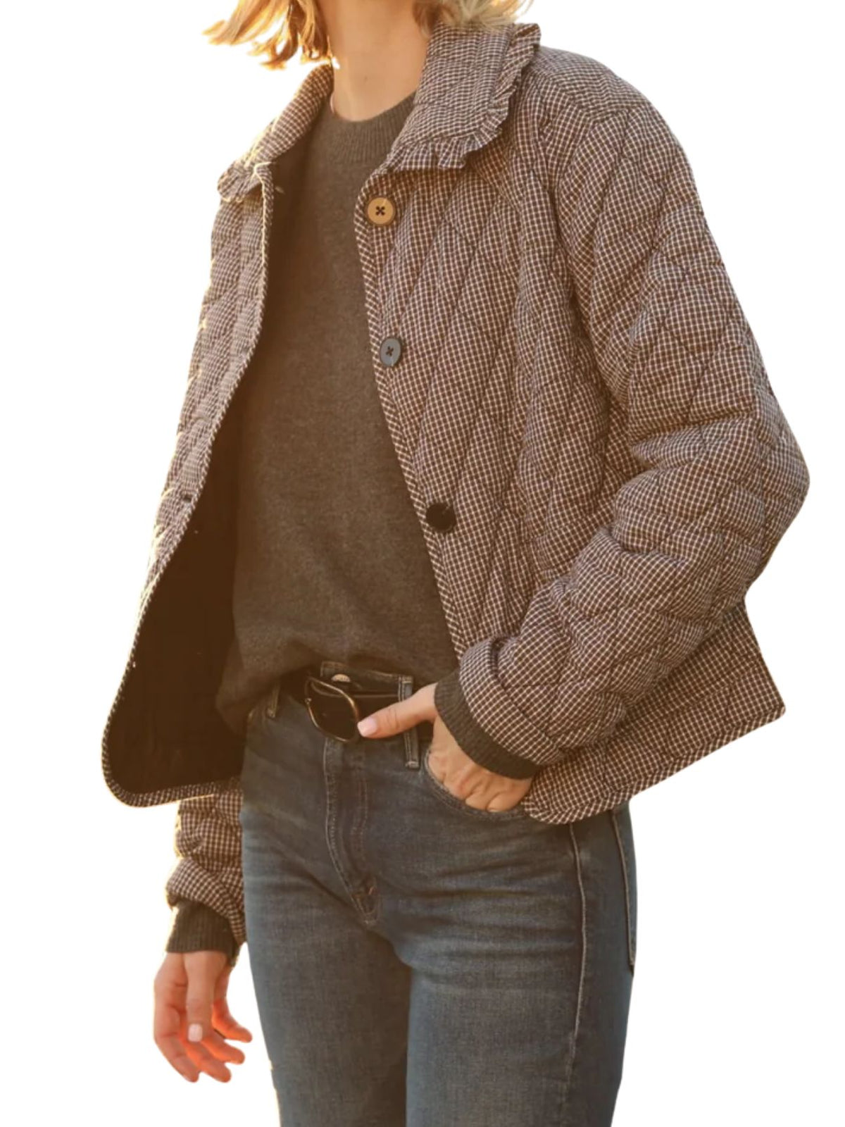 Dylan Bridget Jacket in Olive/Black