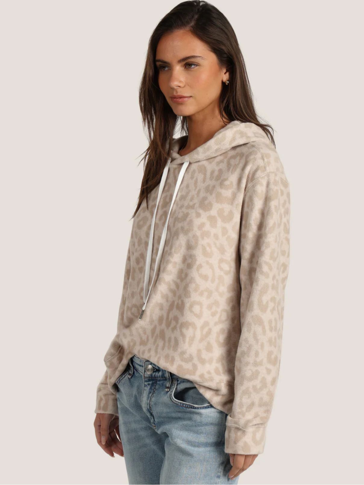Dylan Cheetah Cloud Hoodie in Natural