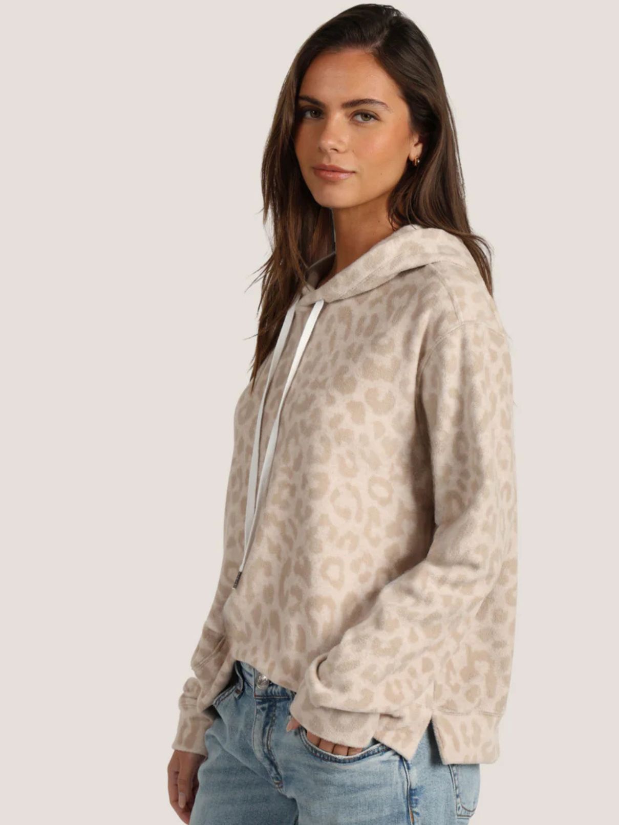 Dylan Cheetah Cloud Hoodie in Natural