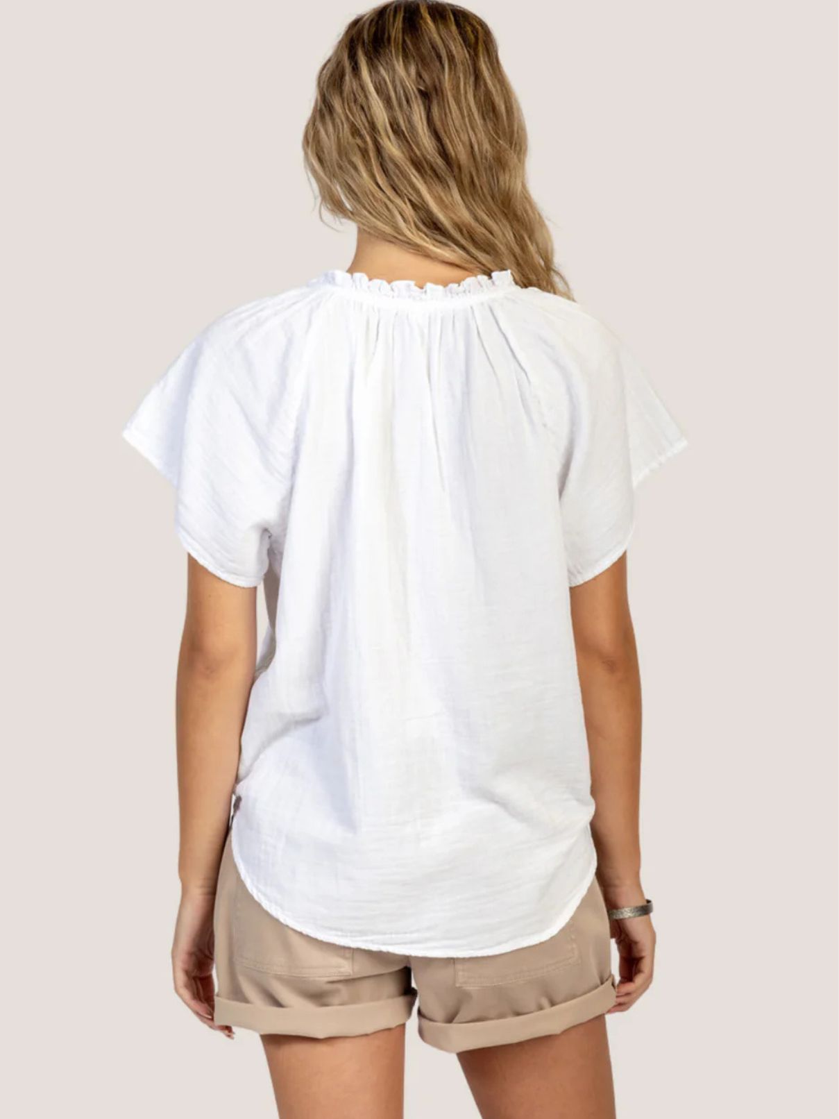 Dylan New S/S Jolie Top in White