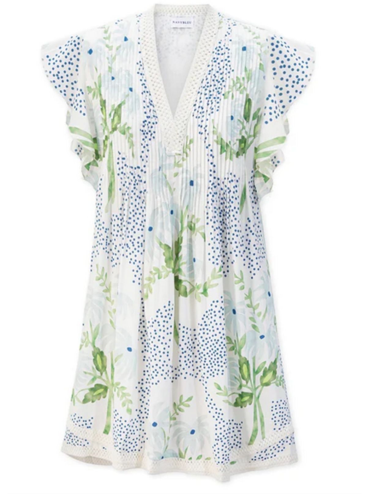 Eden Dress in Blue Dot Bloom