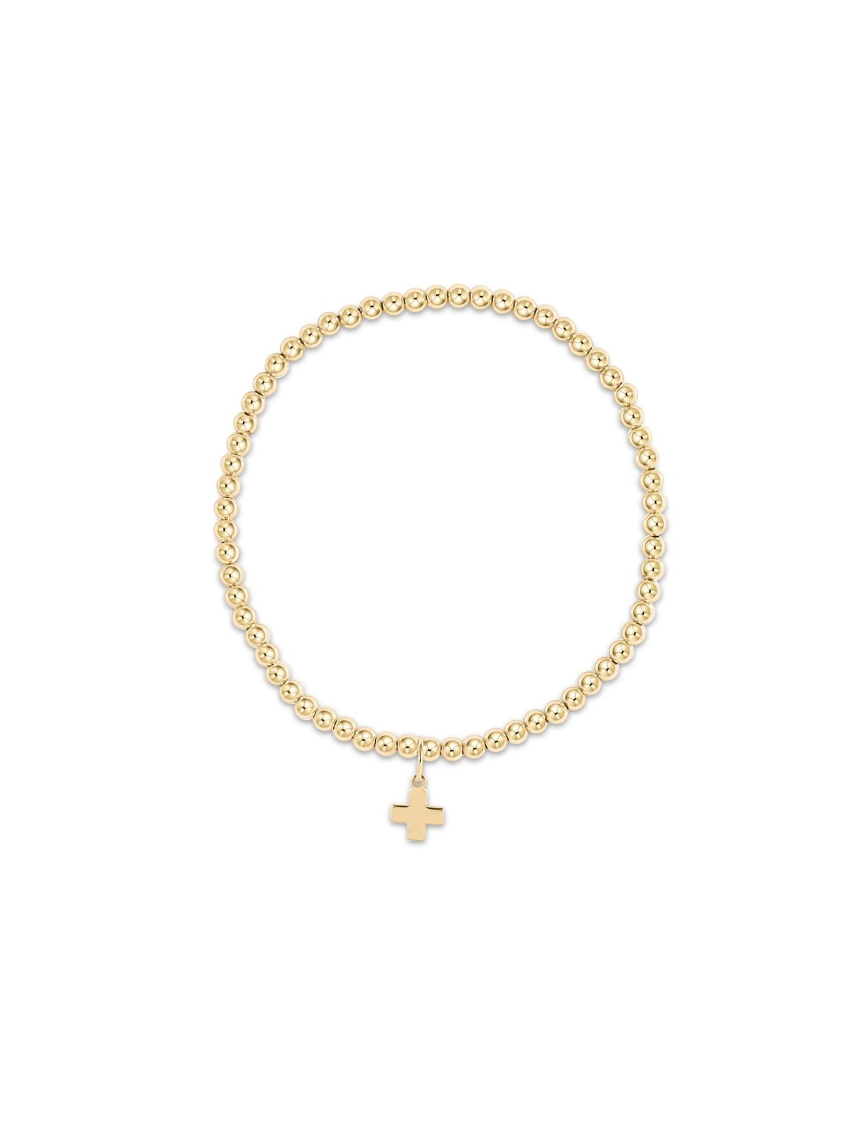Enewton Classic Gold 3mm Bracelet – Signature Cross Gold Disc