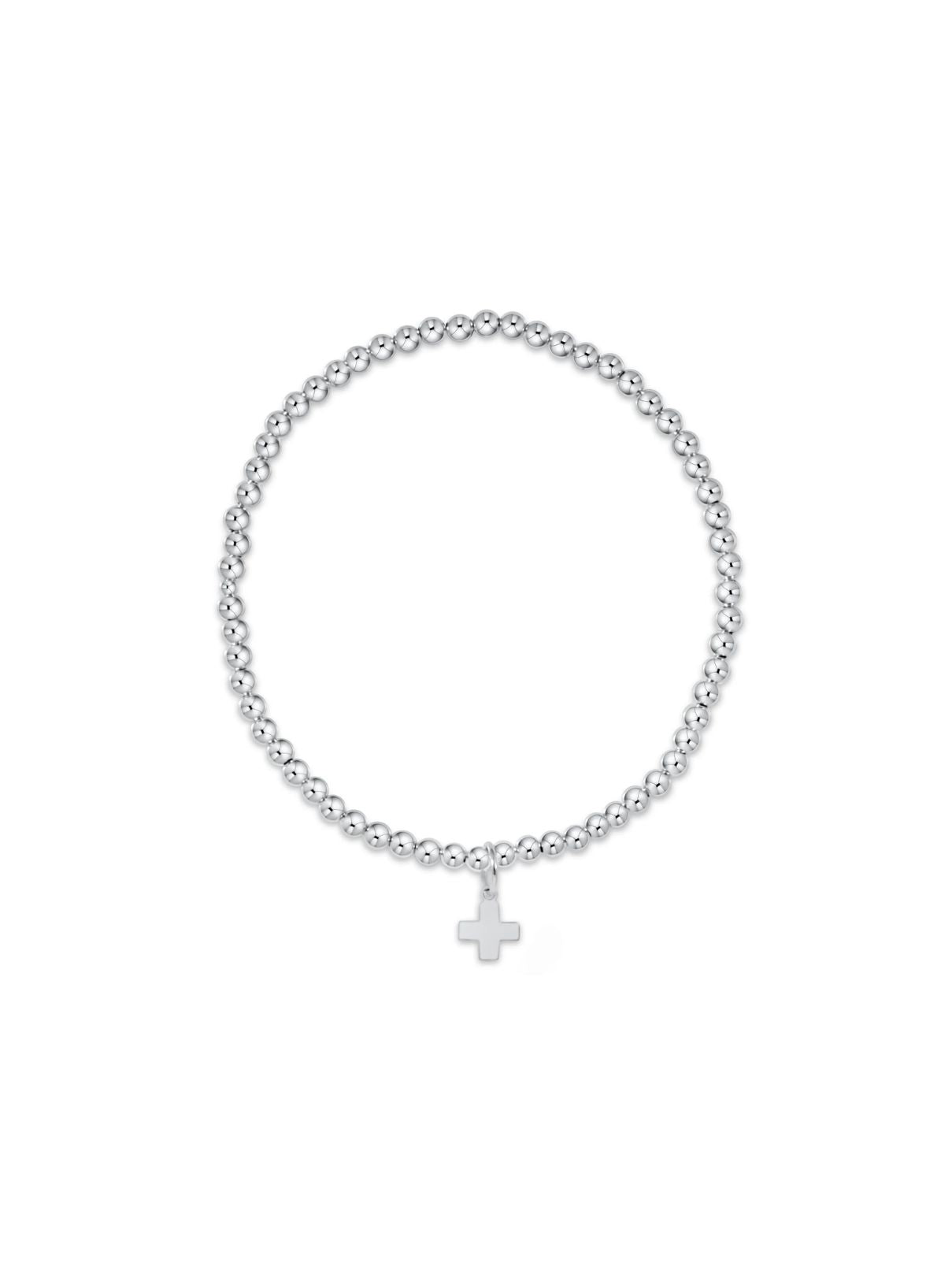 Enewton Classic Sterling 3mm Bracelet – Signature Cross Sterling Charm