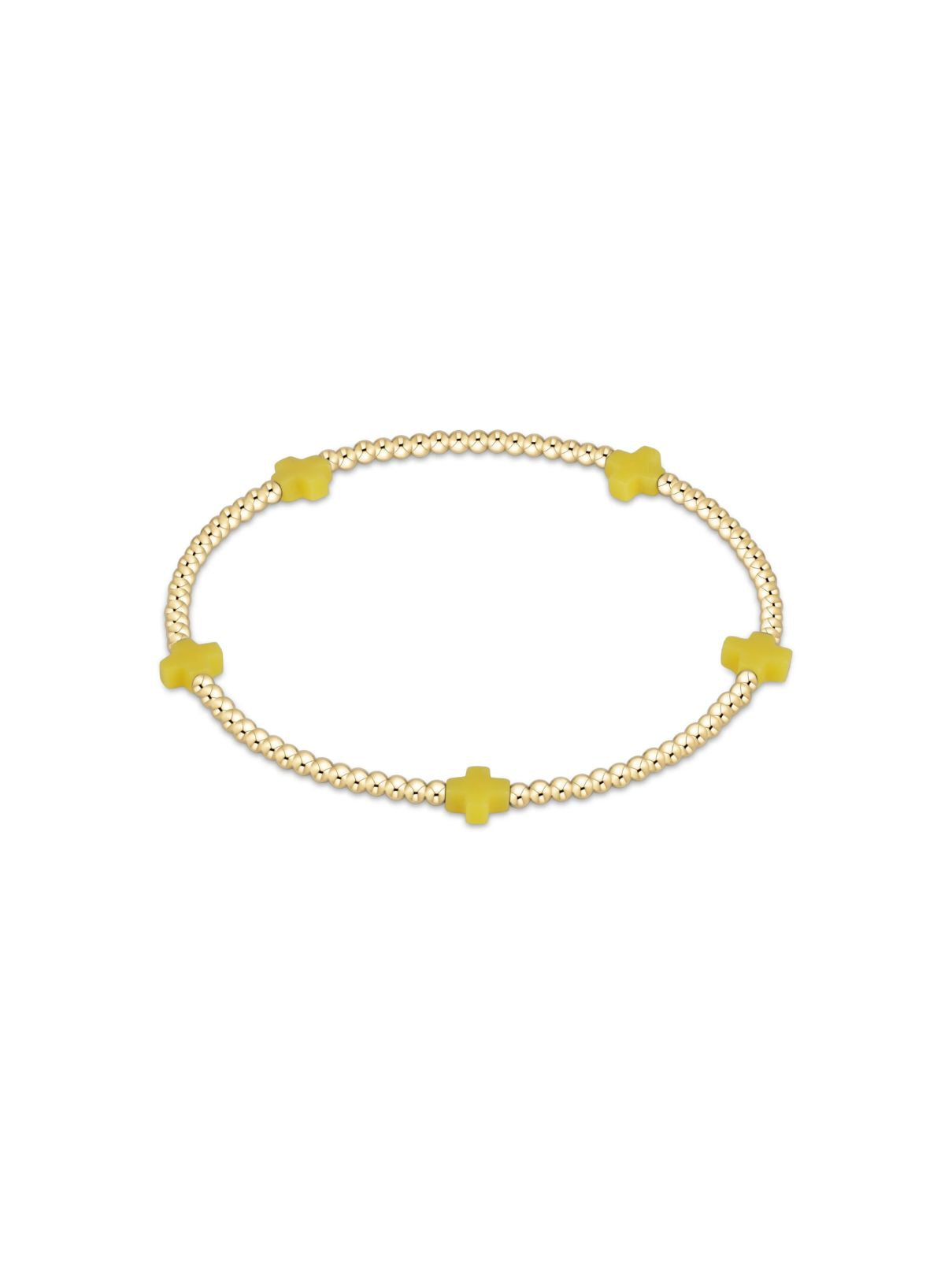 Enewton Signature Cross Small 2mm Gold Bracelet – Canary
