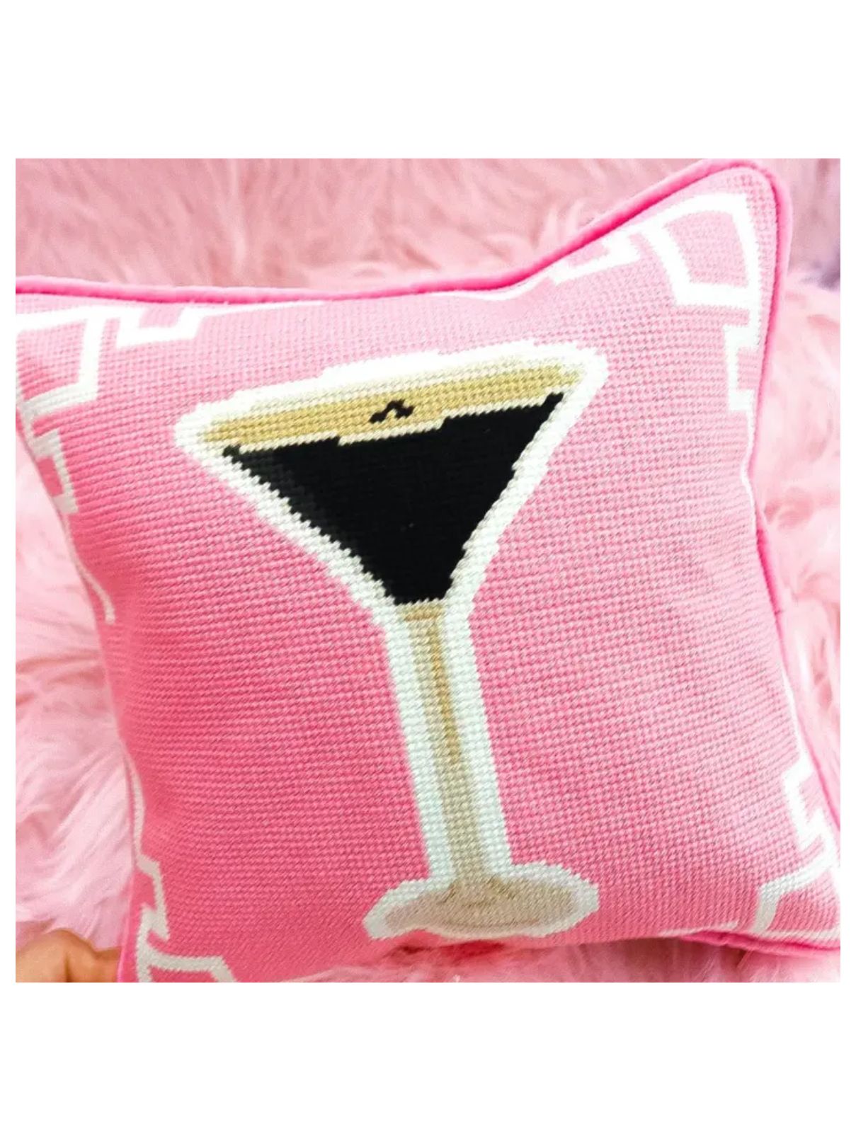 Espresso Martini Pillow in Pink