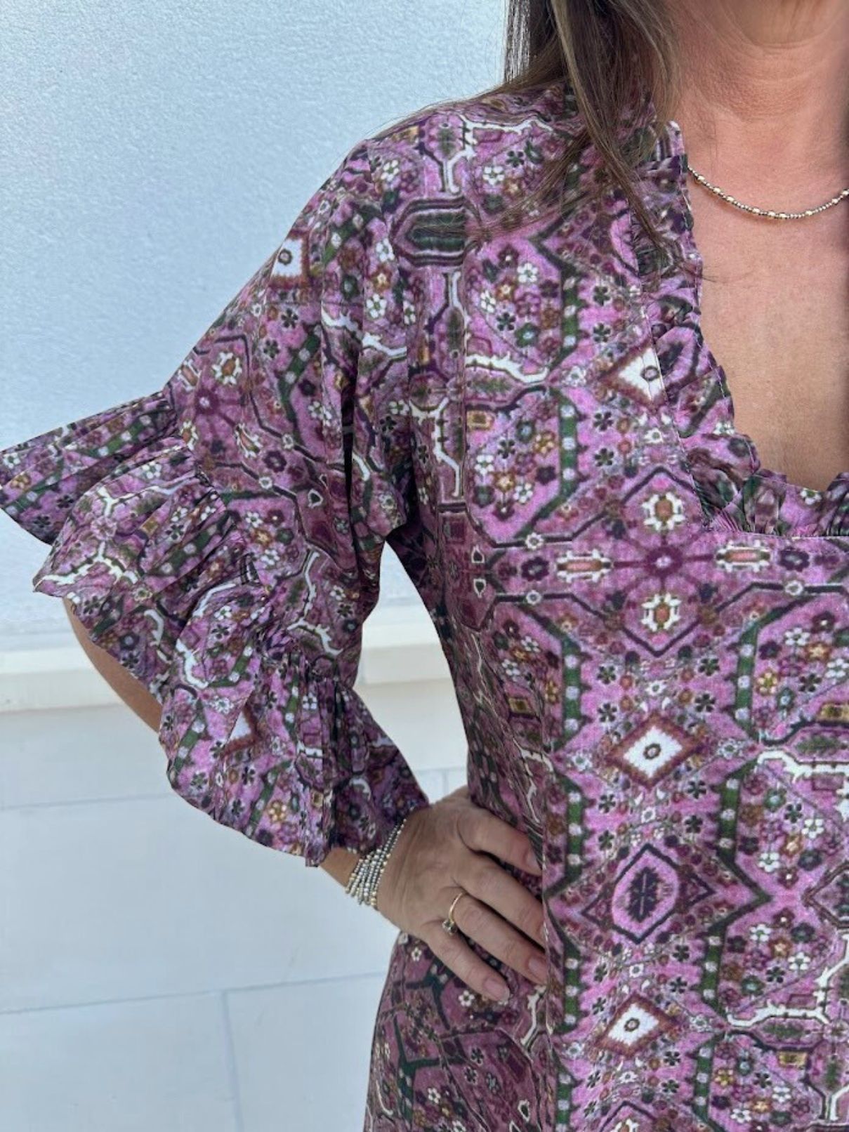Fitz & Willow Soleil English Mauve Dress