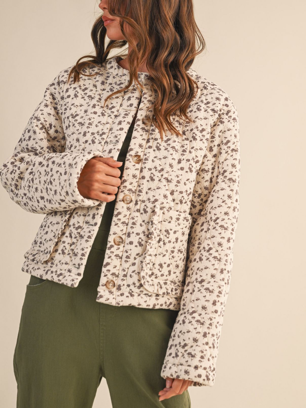  Flower Print Jacket