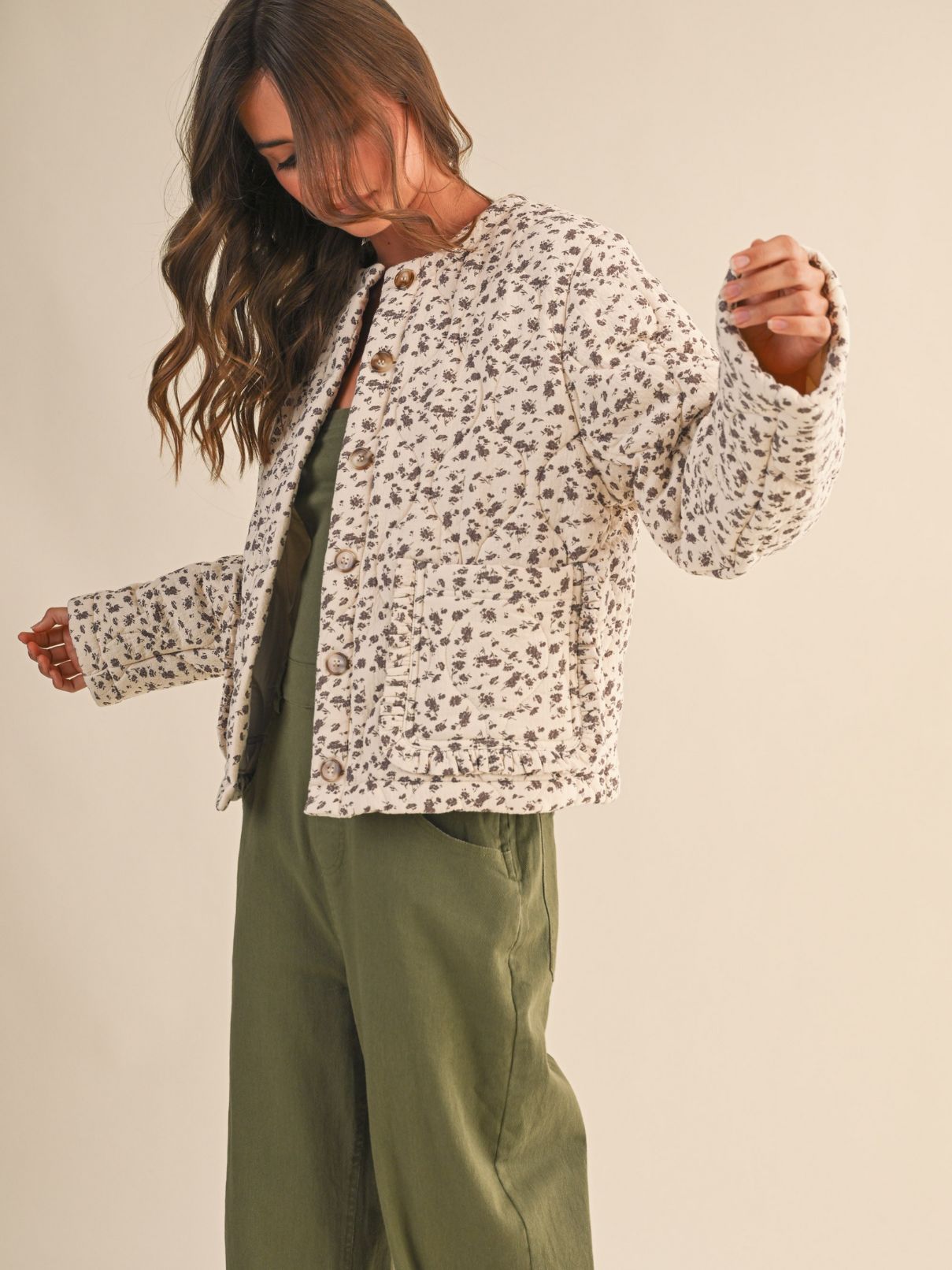  Flower Print Jacket
