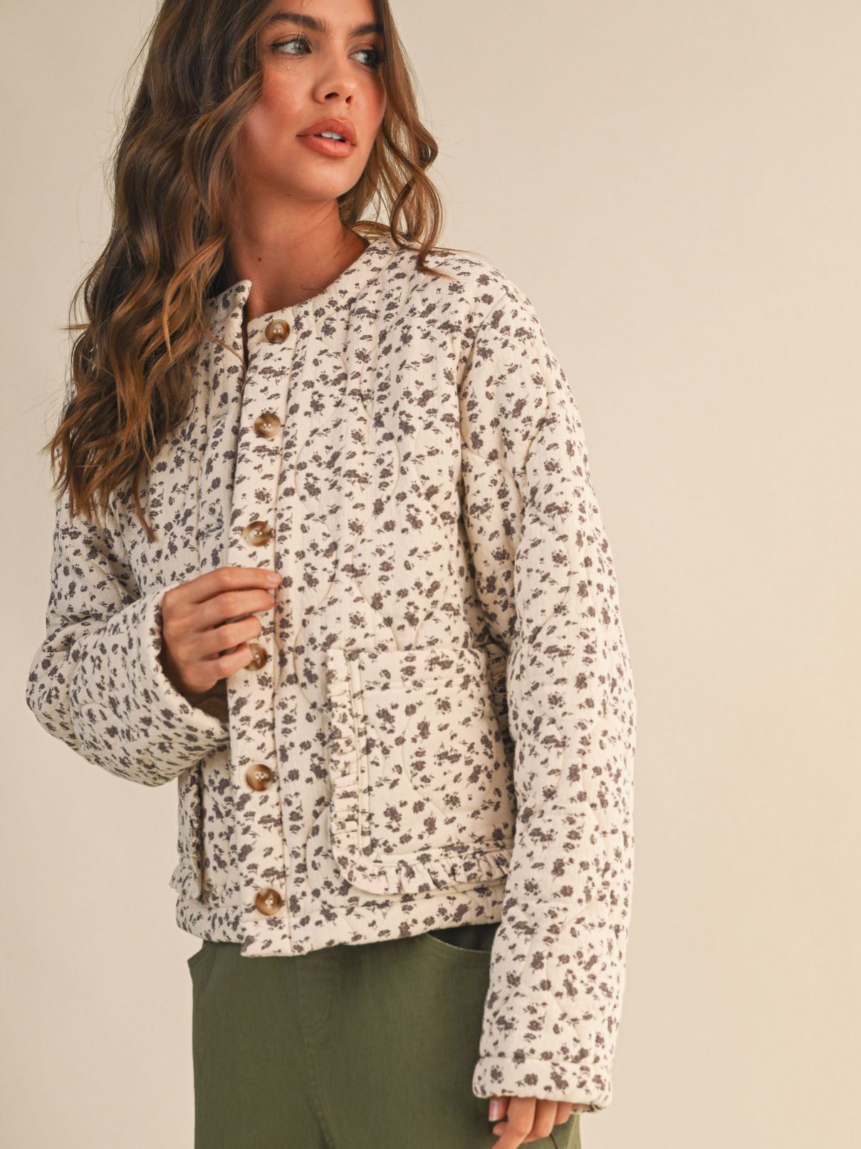  Flower Print Jacket