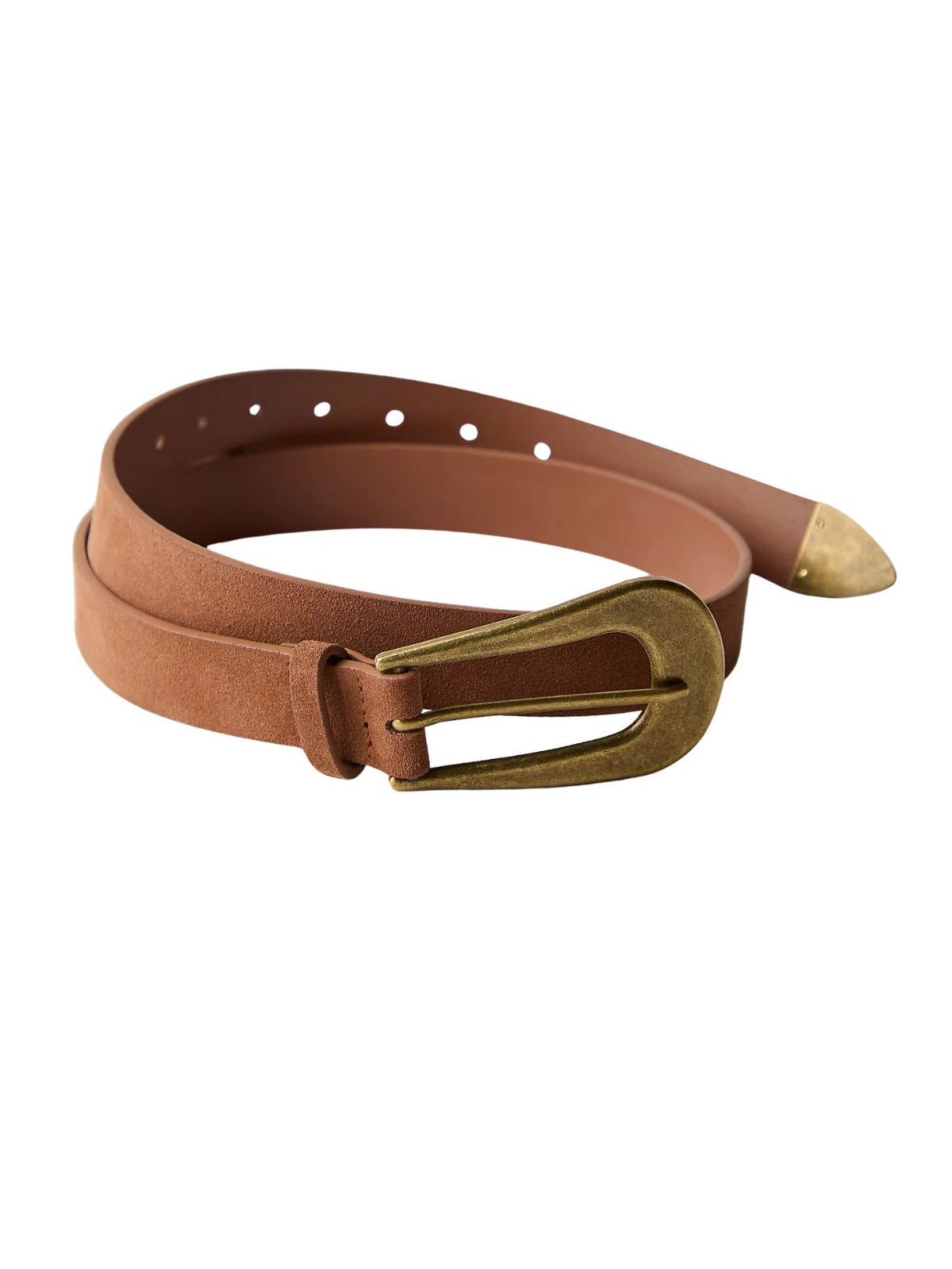 Free People Cannon Suede Belt in Cognac