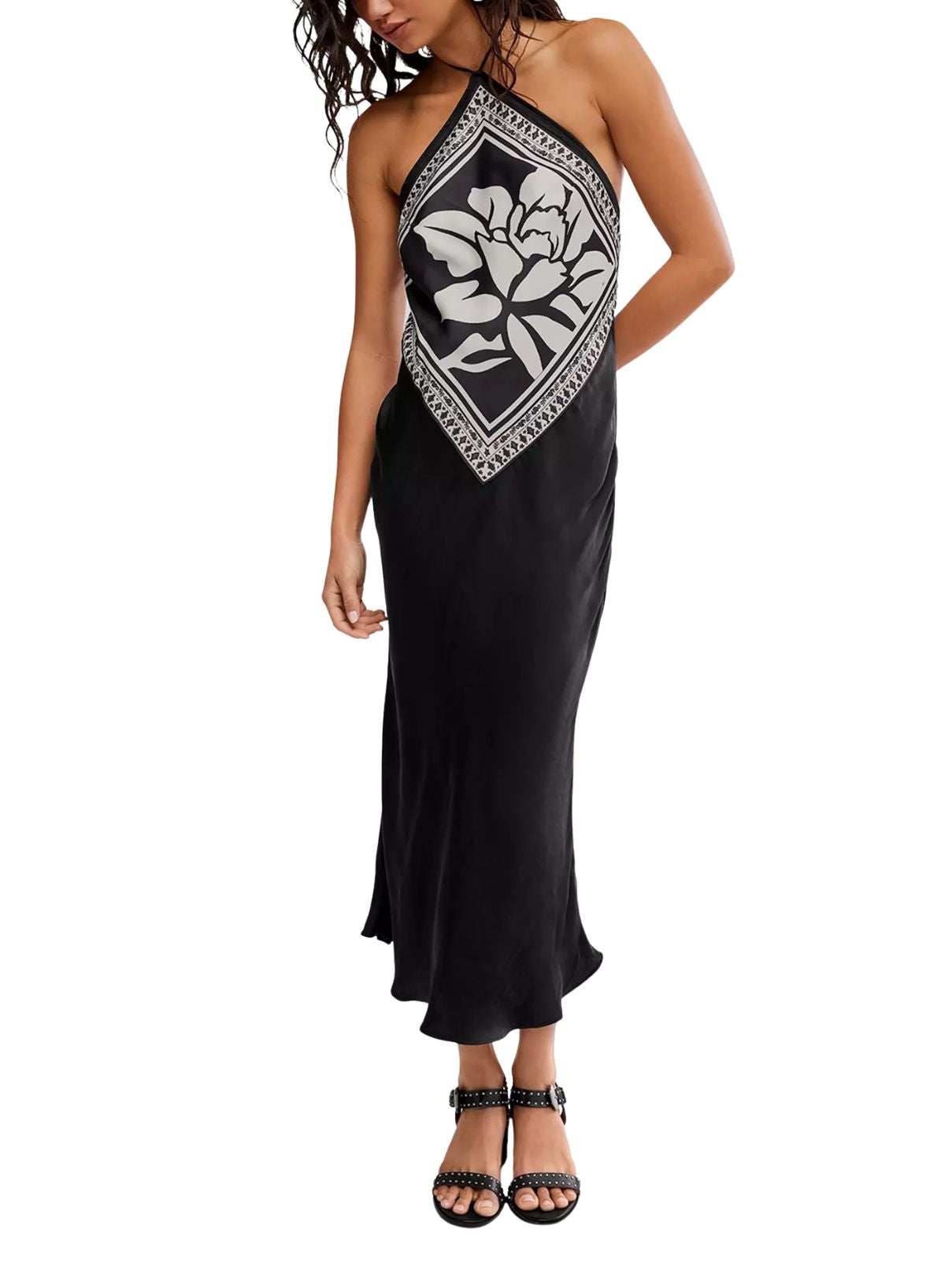 Free People Citrine Midi Dress in Raven