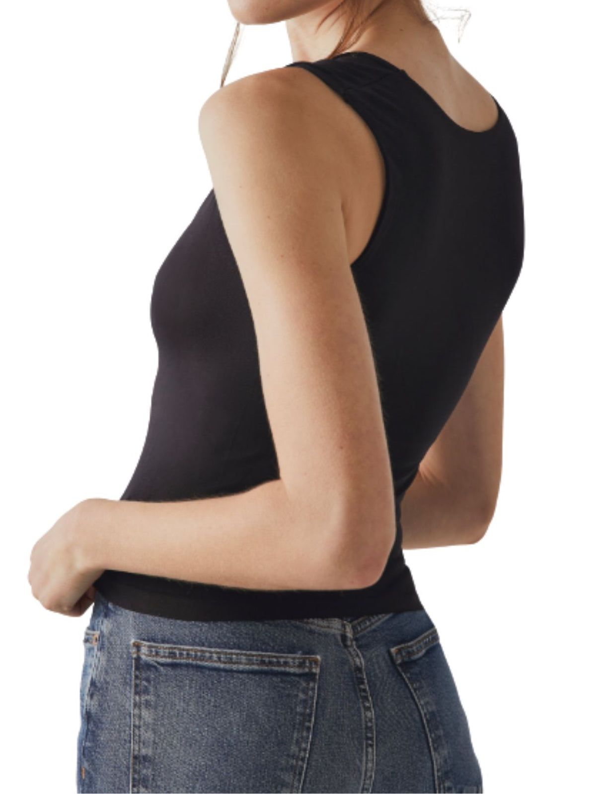 Free People Clean Lines Seamless Muscle Cami in Black