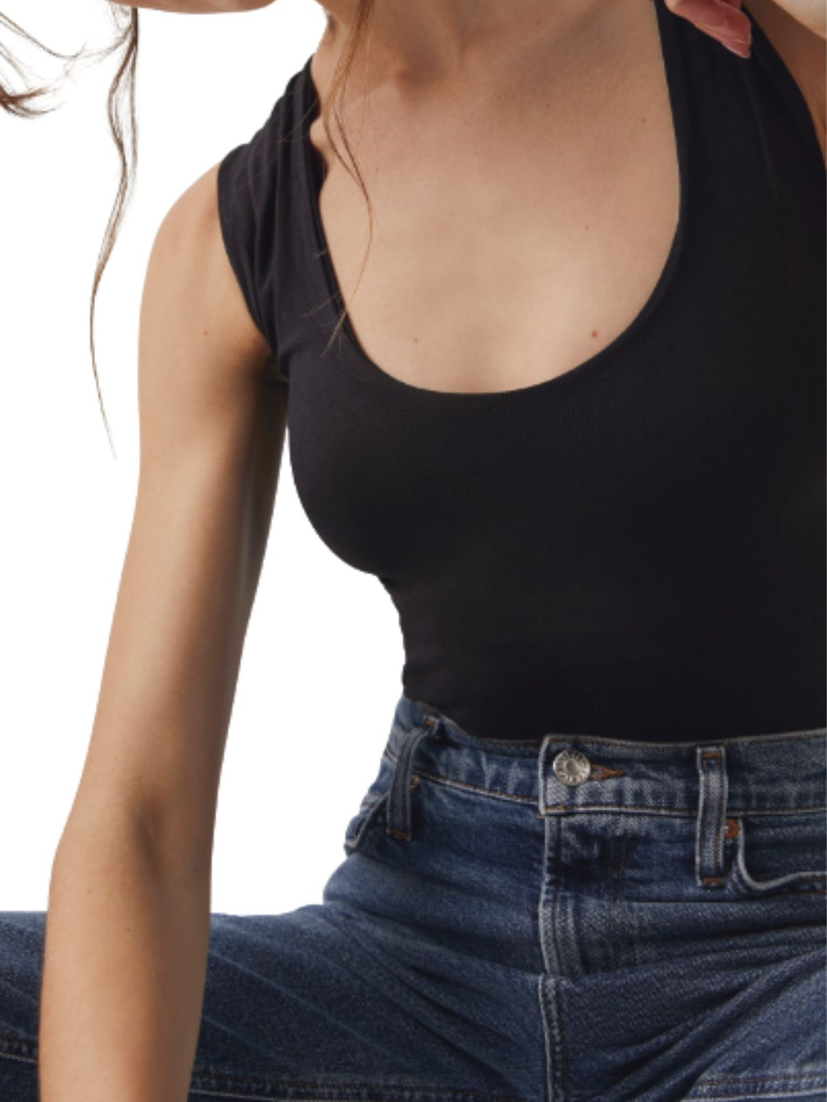 Free People Clean Lines Seamless Muscle Cami in Black