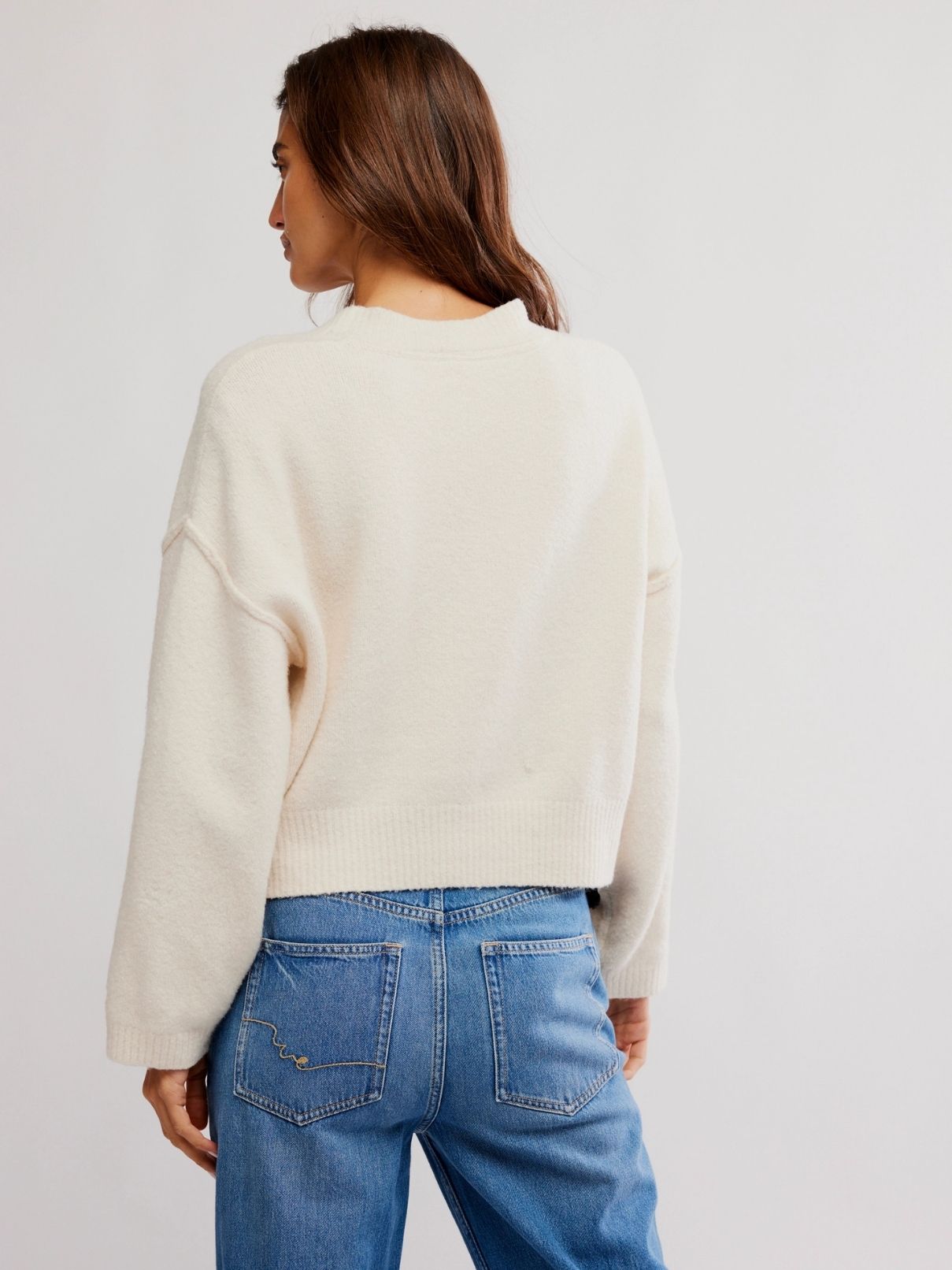 Free People Cool Of The Night Cardi in Ivory
