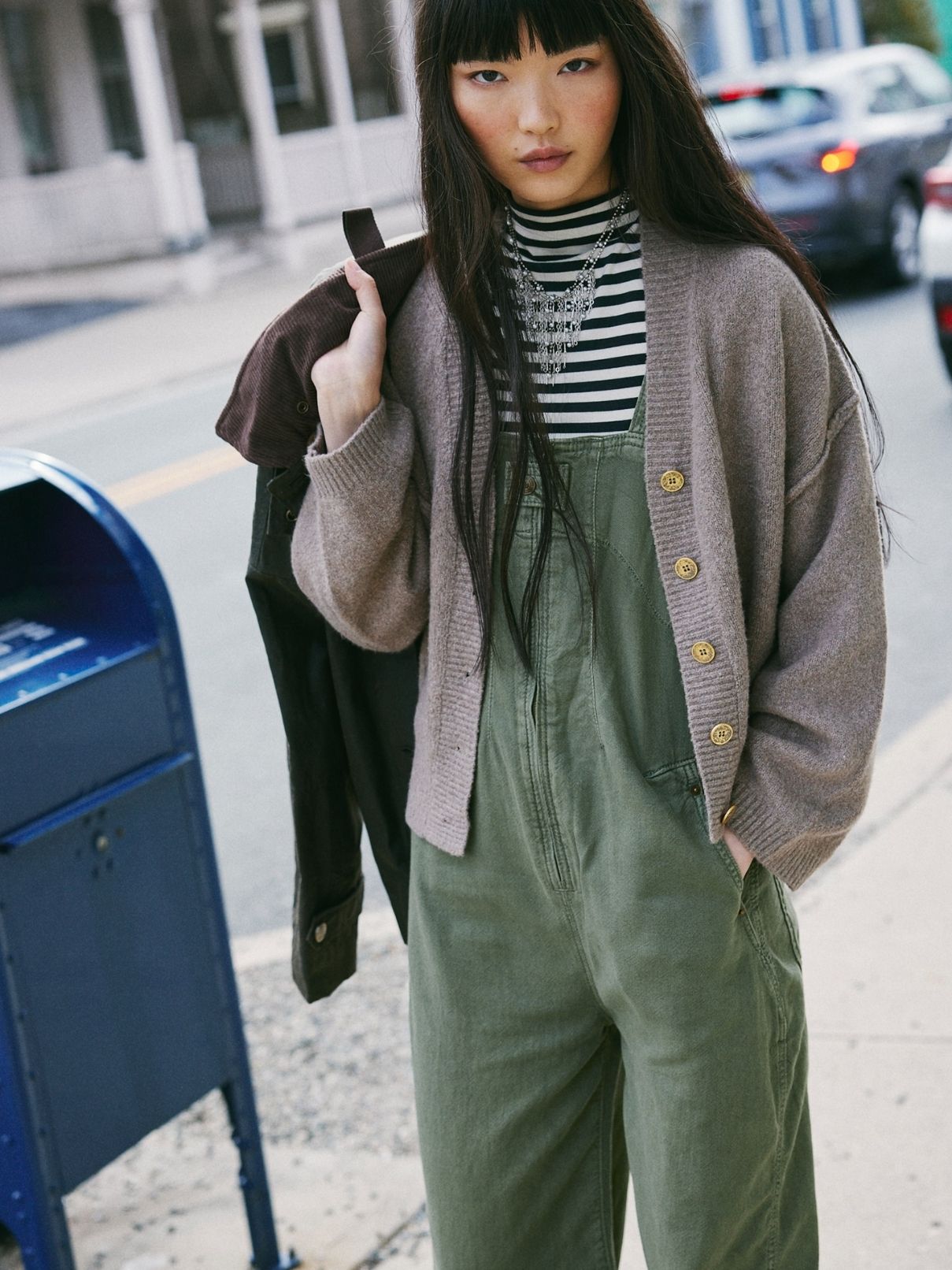 Free People Cool Of The Night Sweater in Mocha Melange