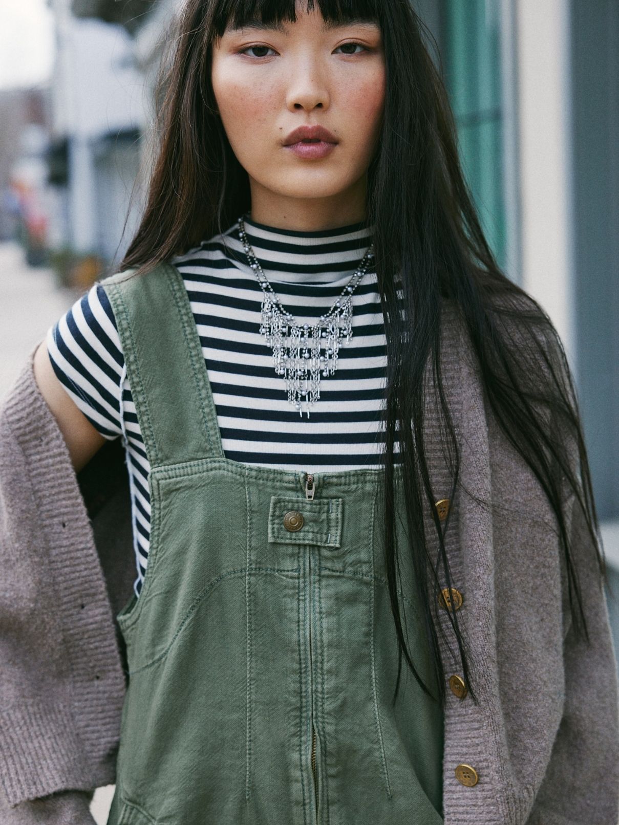 Free People Cool Of The Night Sweater in Mocha Melange