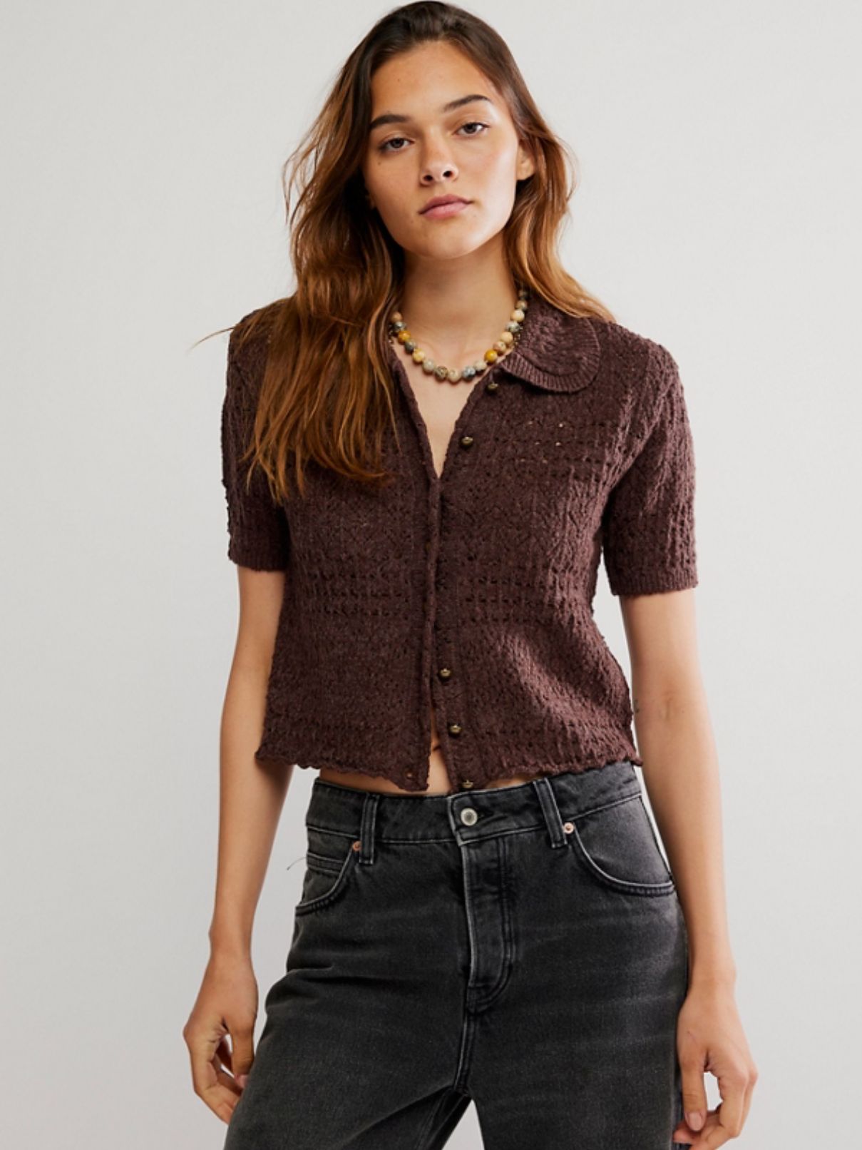 Free People Daylight Cardigan in French Chocolate