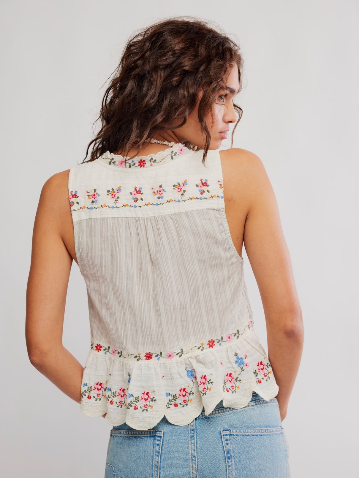 Free People Ellis Blouse in Tea