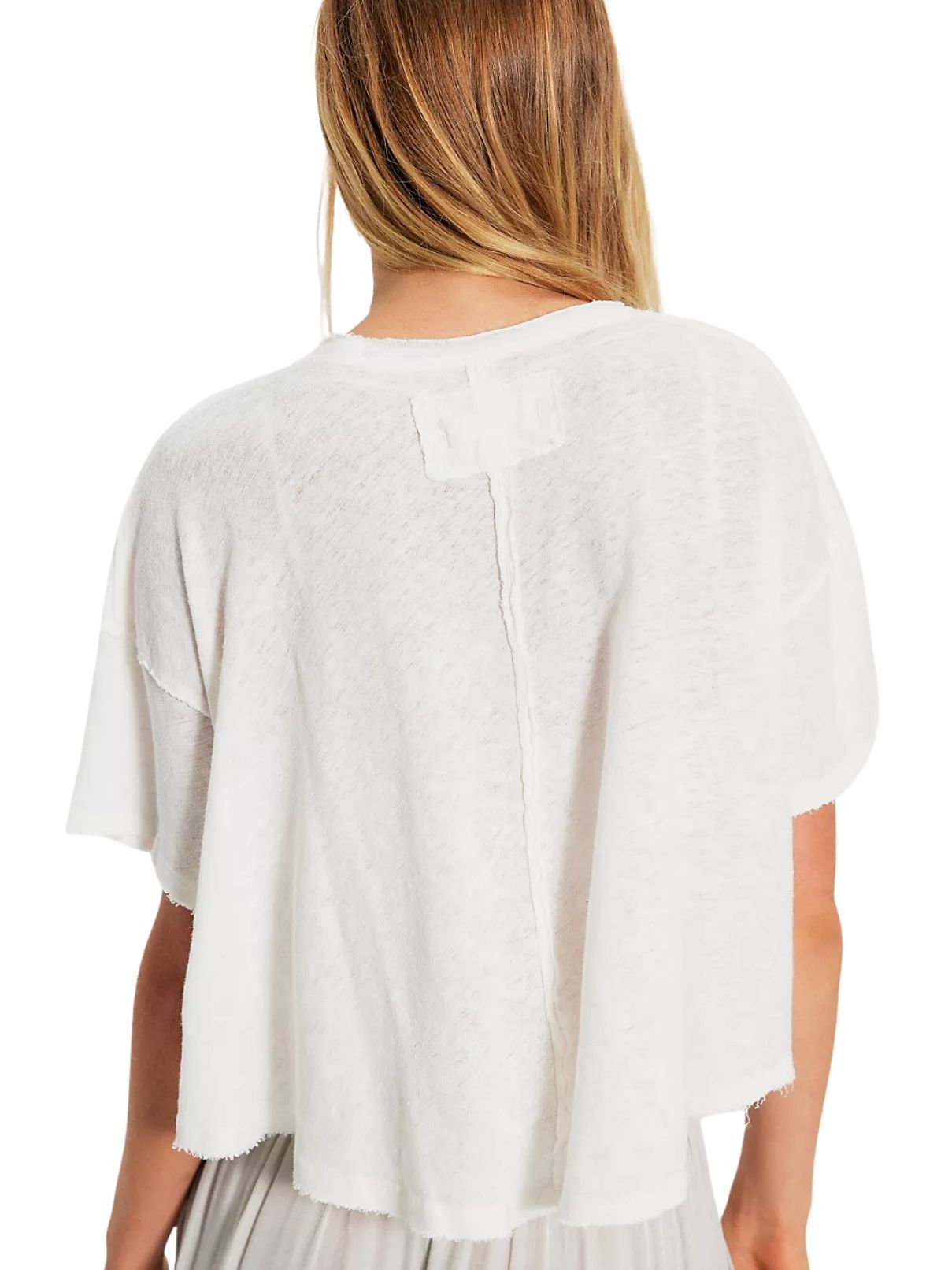 Free People Elsie Swing Tee in Whisper White