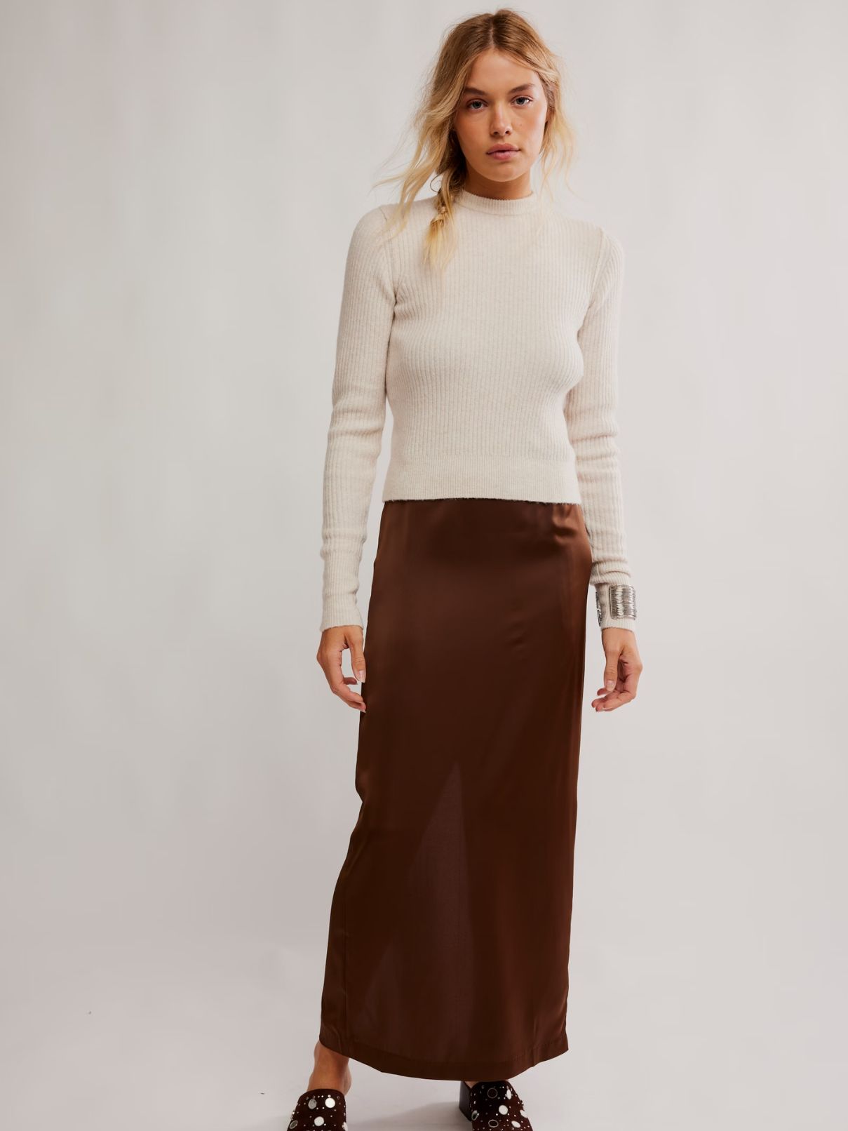 Free People Even After Pullover in Almond Milk Heather