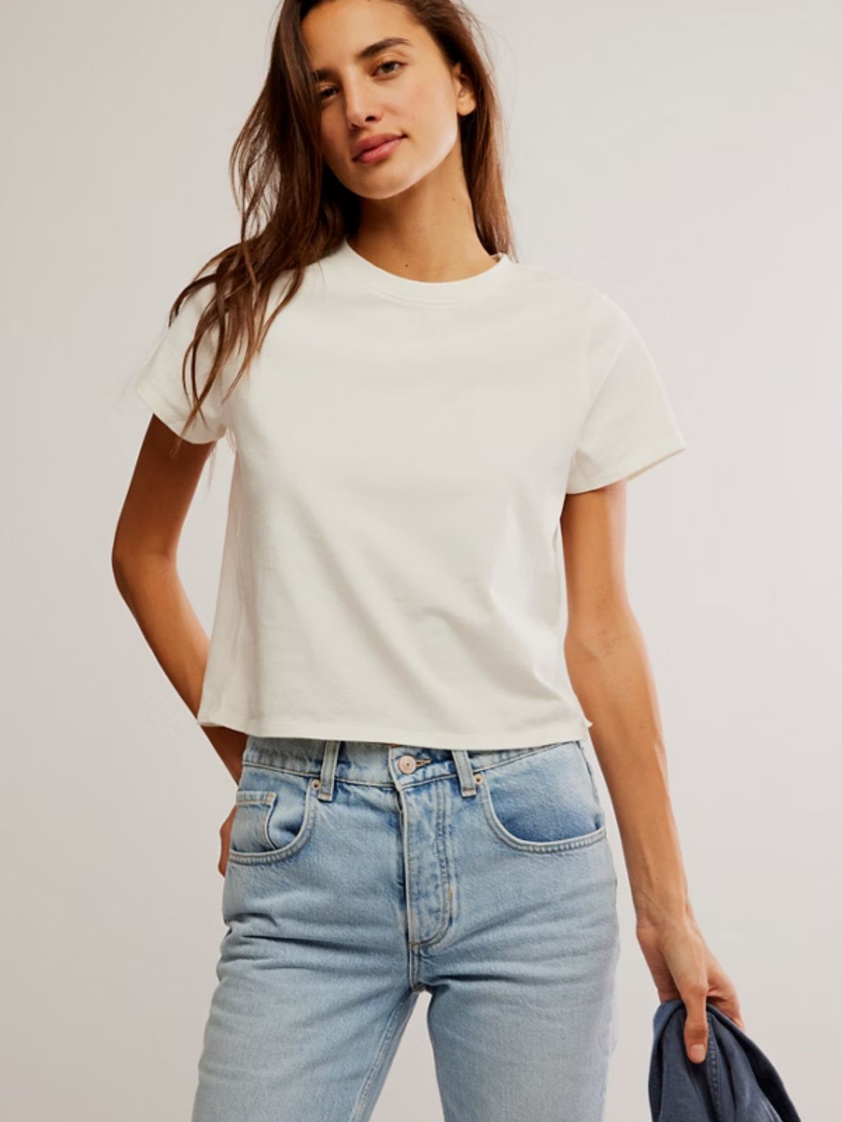 Free People Everyday Tee in Ivory