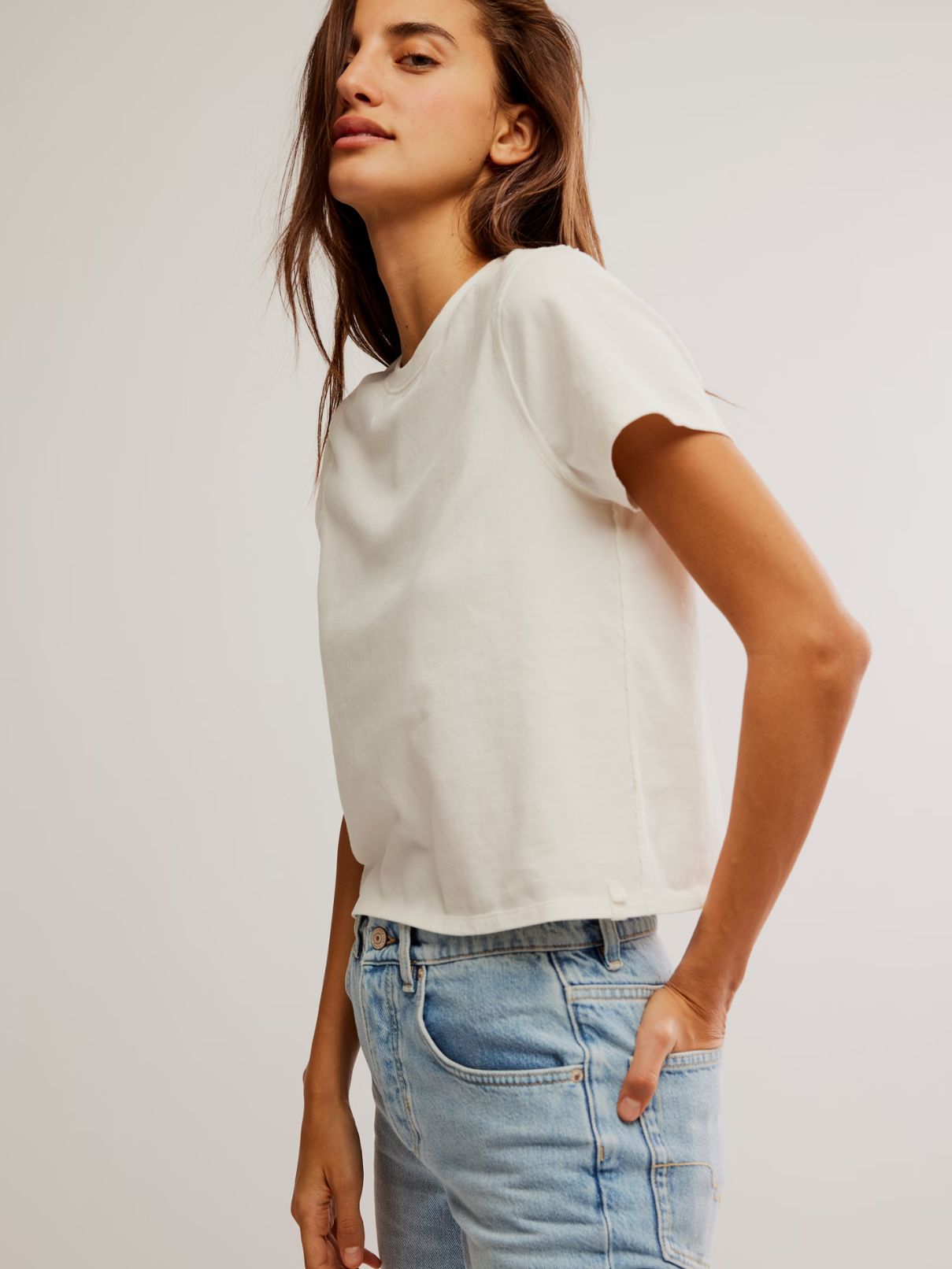 Free People Everyday Tee in Ivory