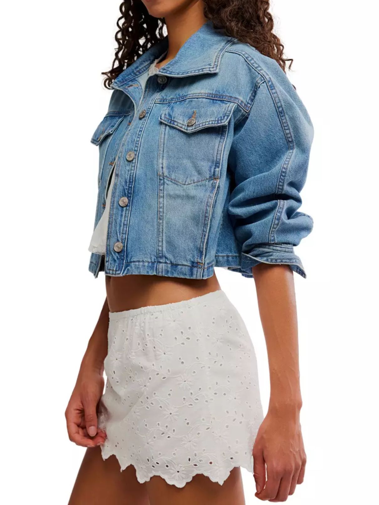 Free People Eyes On You Skort in White 