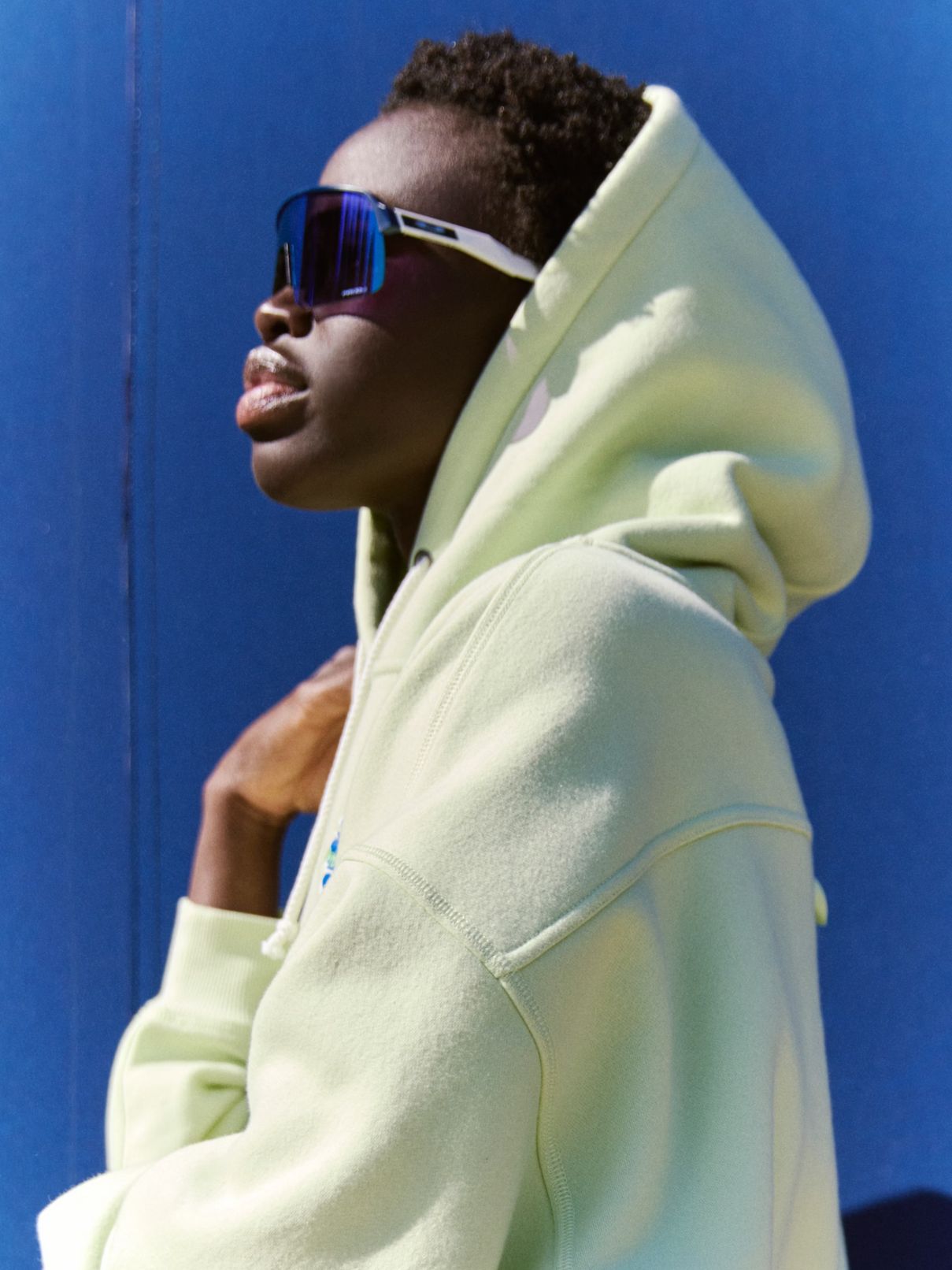 Free People Final Call Logo Sweatshirt in Whipped Lime