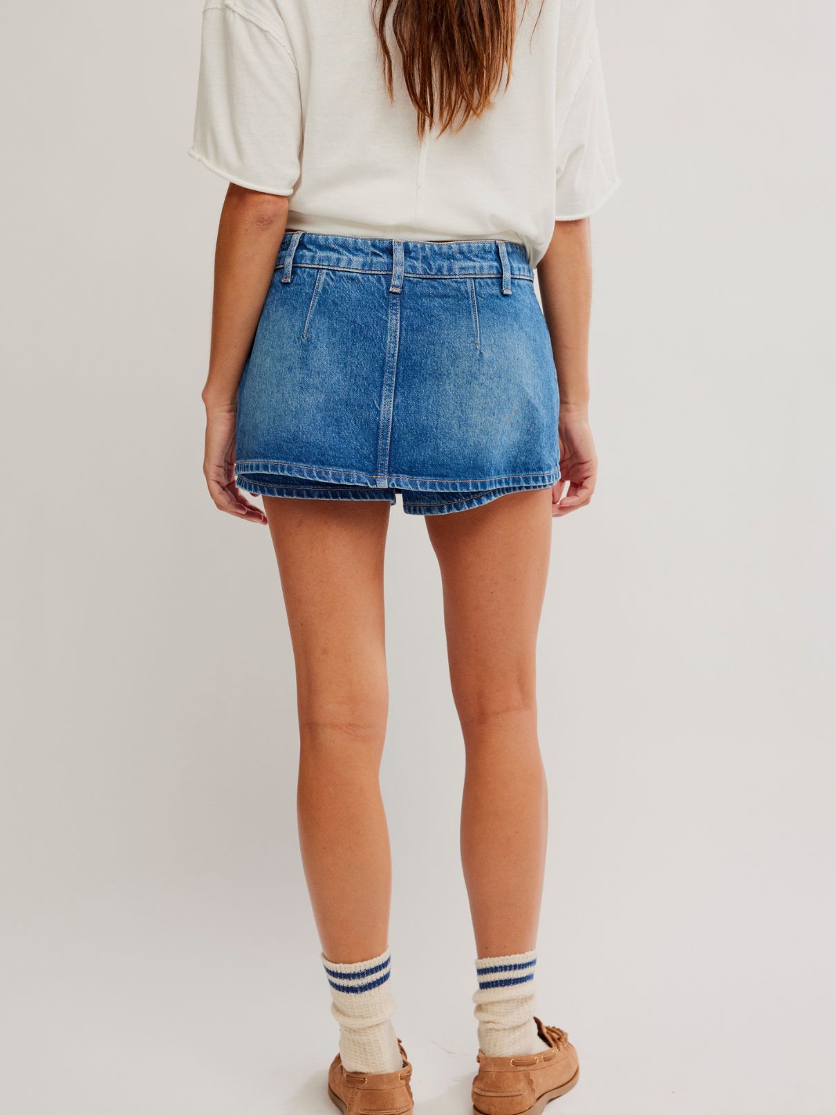 Free People Galavanting Skort in Blue Rebel