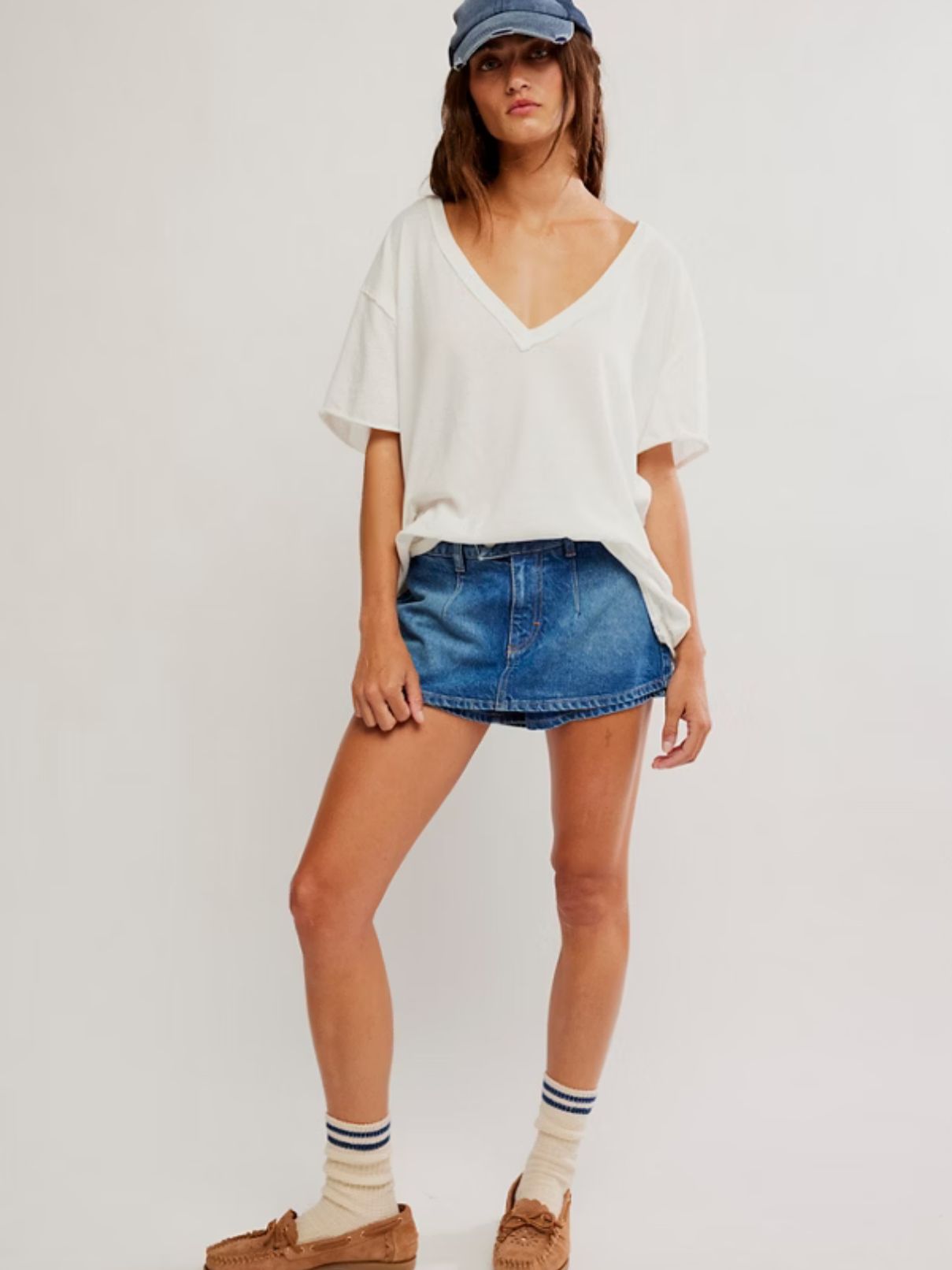 Free People Galavanting Skort in Blue Rebel
