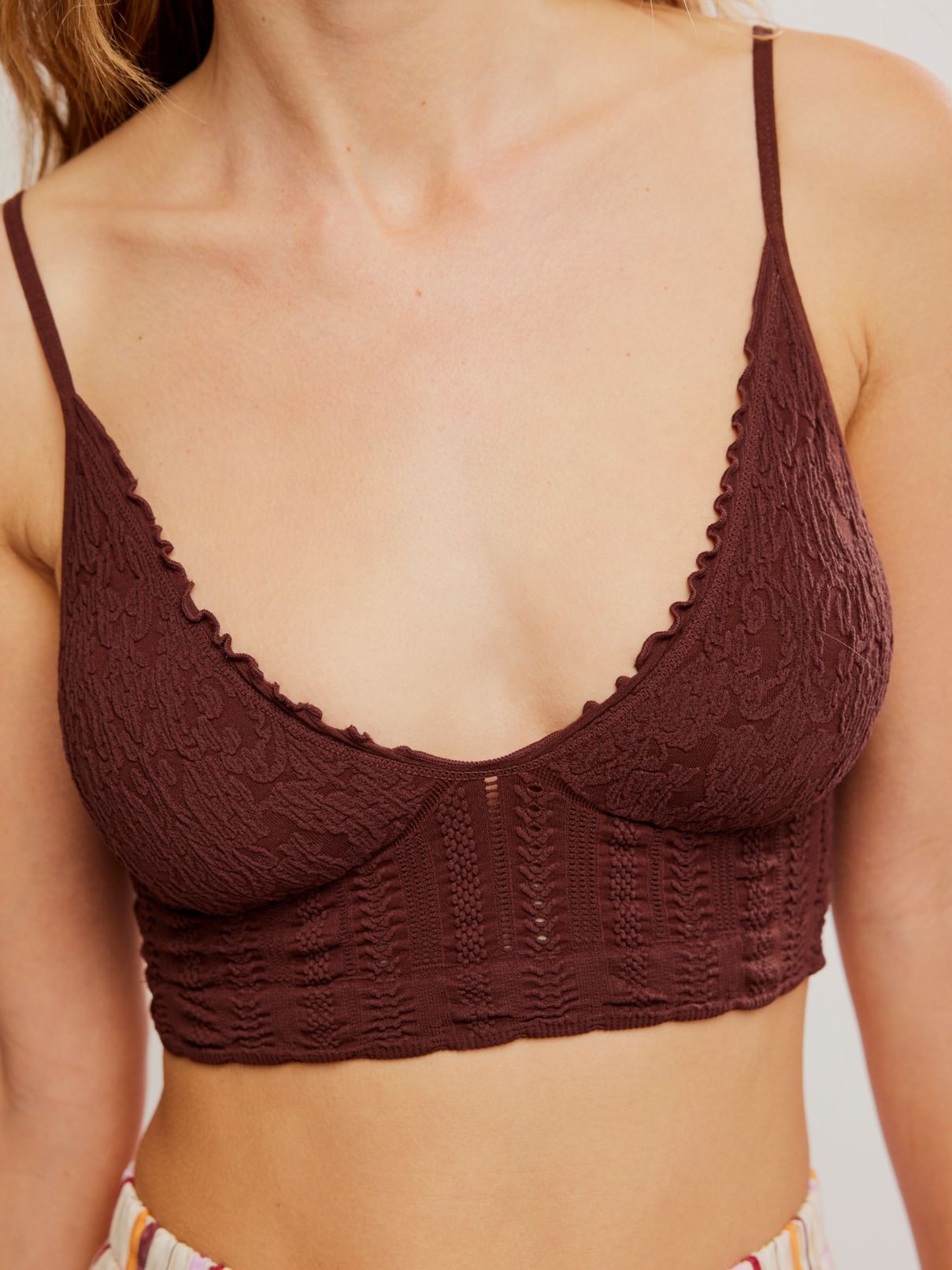 Free People Heirloom Bralett in Pinecone