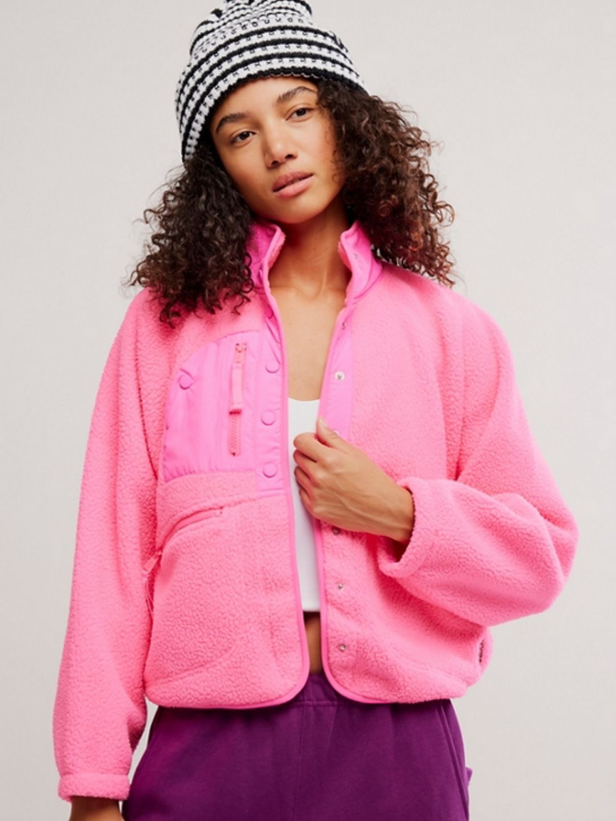 Free People Hit The Slopes in Hot Pink