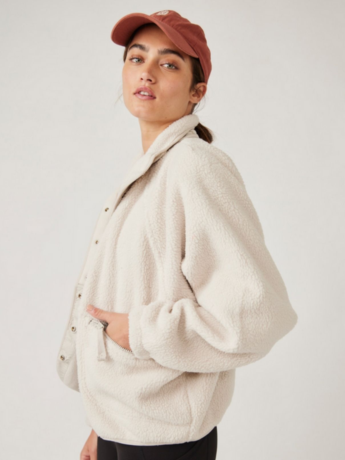Free People Hit The Slopes in Muted Beige