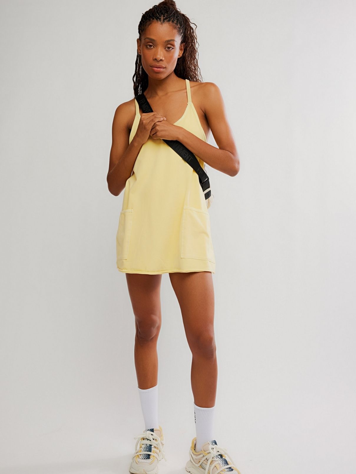 Free People Hot Shot Mini Dress in Sunny Yellow