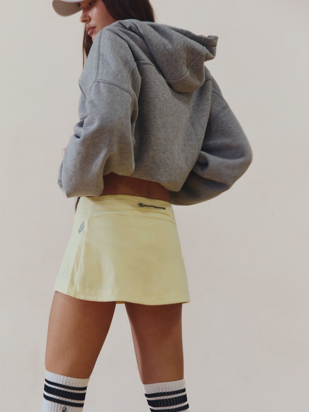 Free People Hot Shot Mini Skort in Sunny Yellow