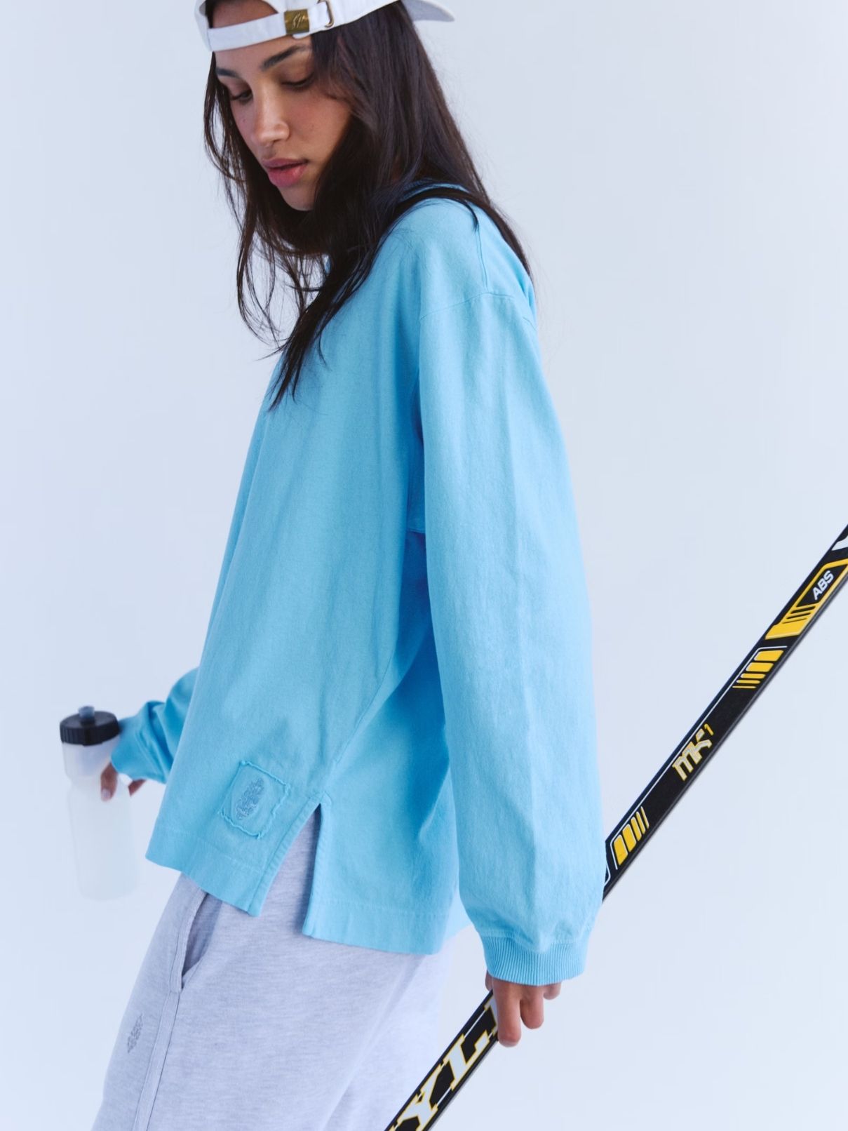 Free People Hustle Layer Tee in Bright Blue